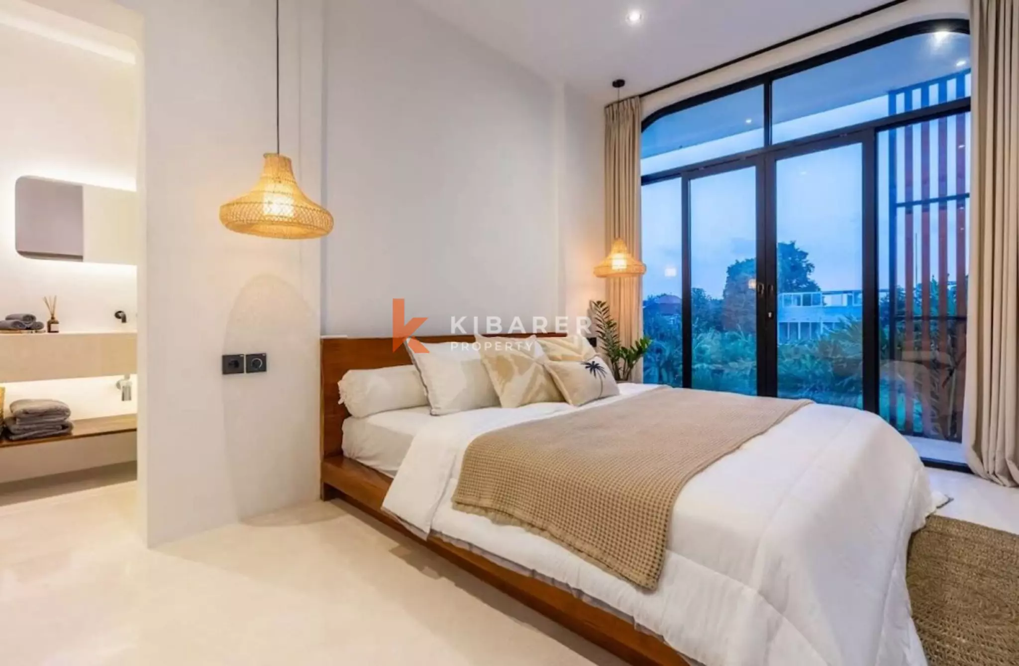 Bright and Modern Two Bedroom Umalas Villa Featuring Enclosed Living Spaces