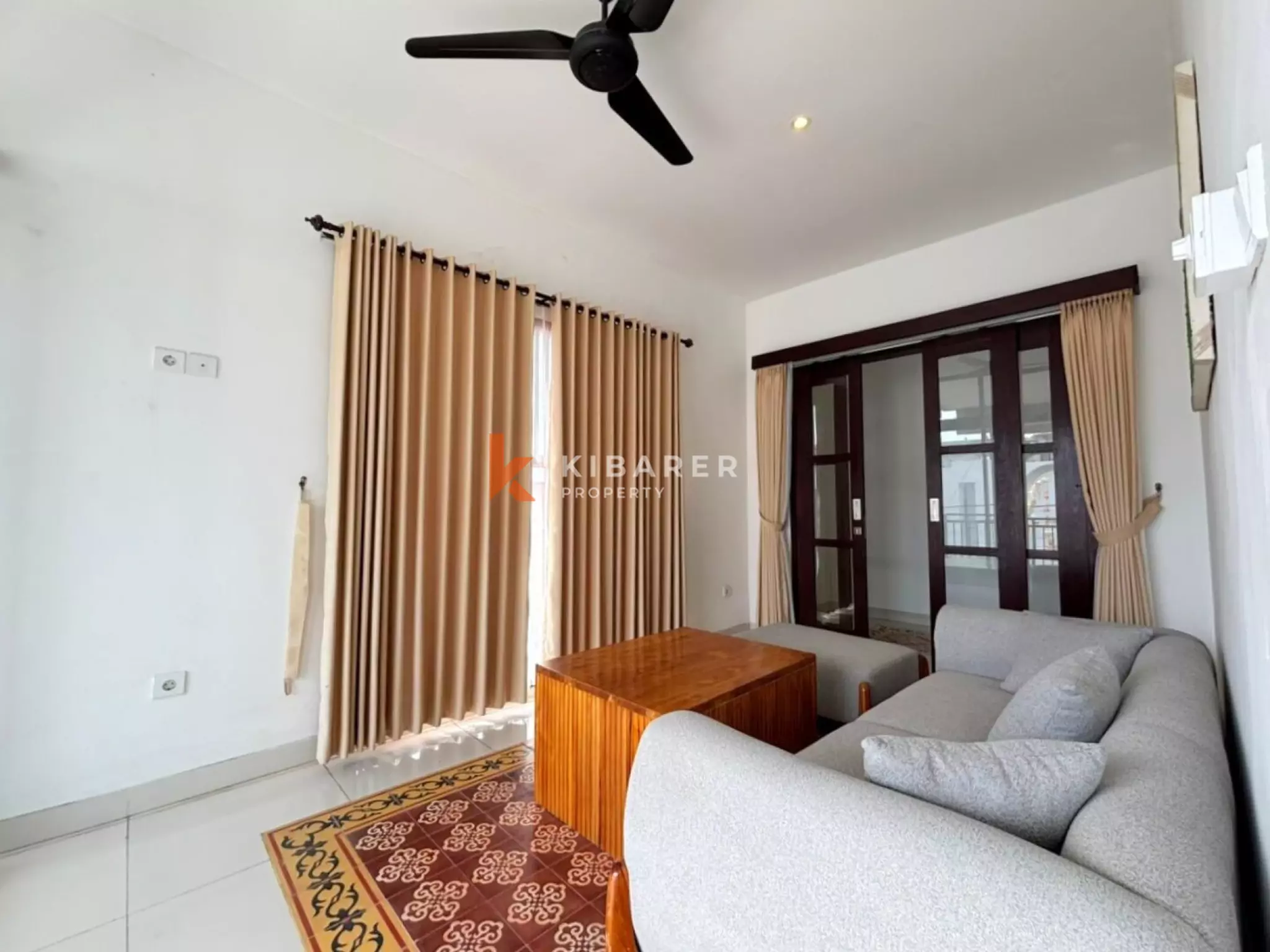 Vila Dua Kamar Tidur Berkonsep Terbuka yang Sejuk Menghadap Kolam Renang – Cemagi