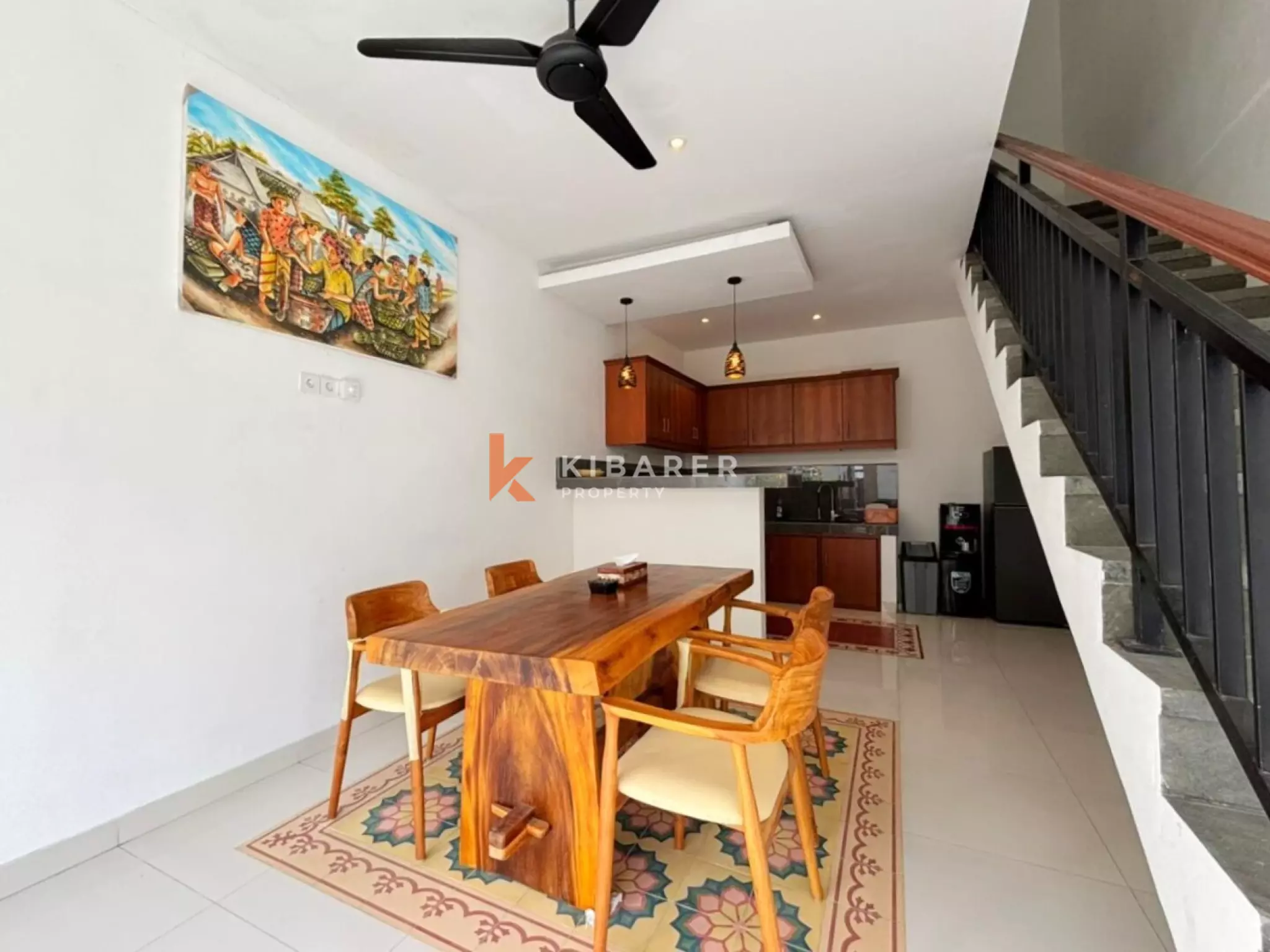 Vila Dua Kamar Tidur Berkonsep Terbuka yang Sejuk Menghadap Kolam Renang – Cemagi