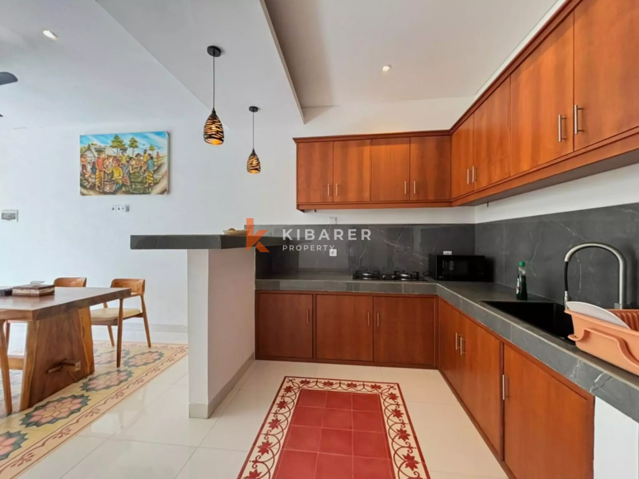 Vila Dua Kamar Tidur Berkonsep Terbuka yang Sejuk Menghadap Kolam Renang – Cemagi