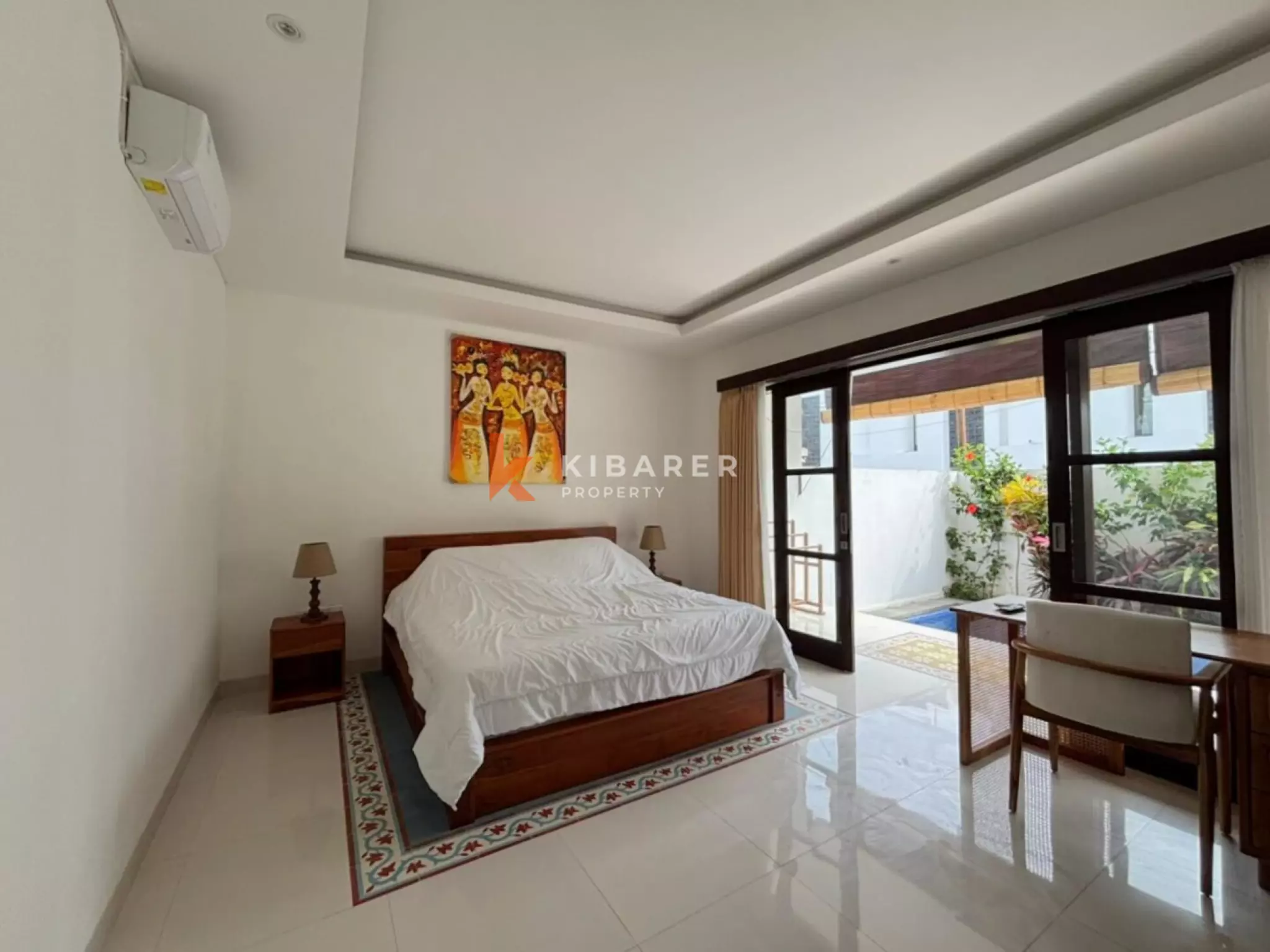 Vila Dua Kamar Tidur Berkonsep Terbuka yang Sejuk Menghadap Kolam Renang – Cemagi