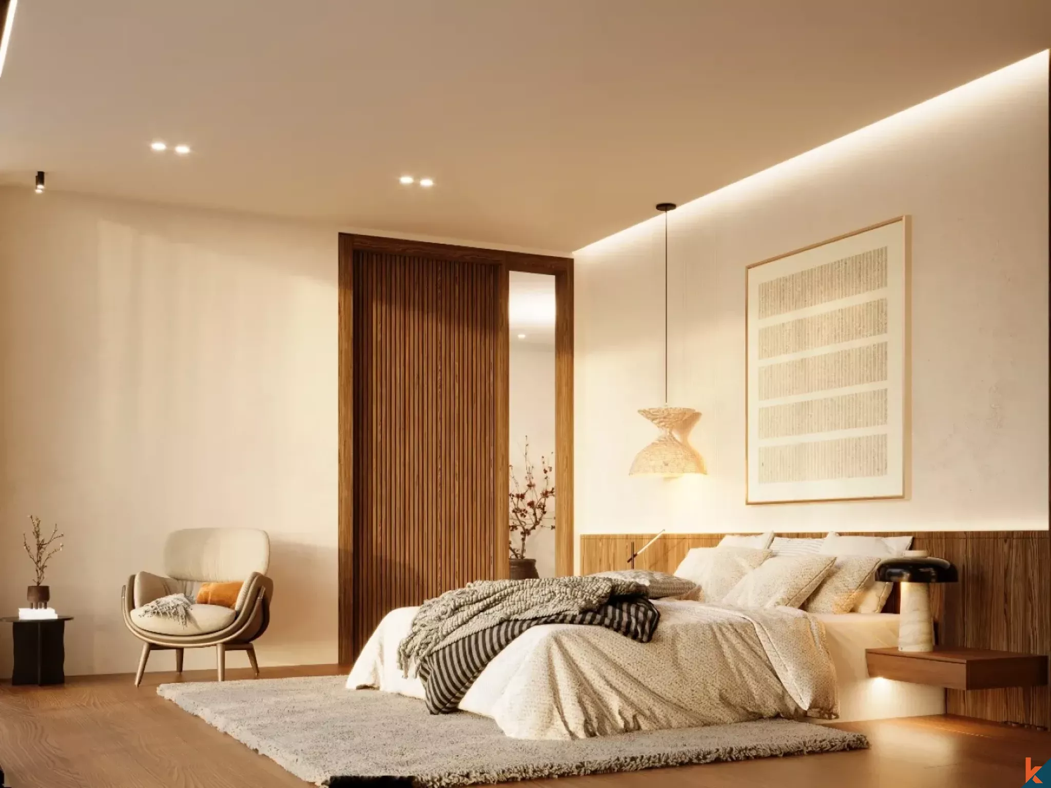 Villa tranquille à vendre avec une chambre à coucher, située dans un cadre verdoyant à Ubud