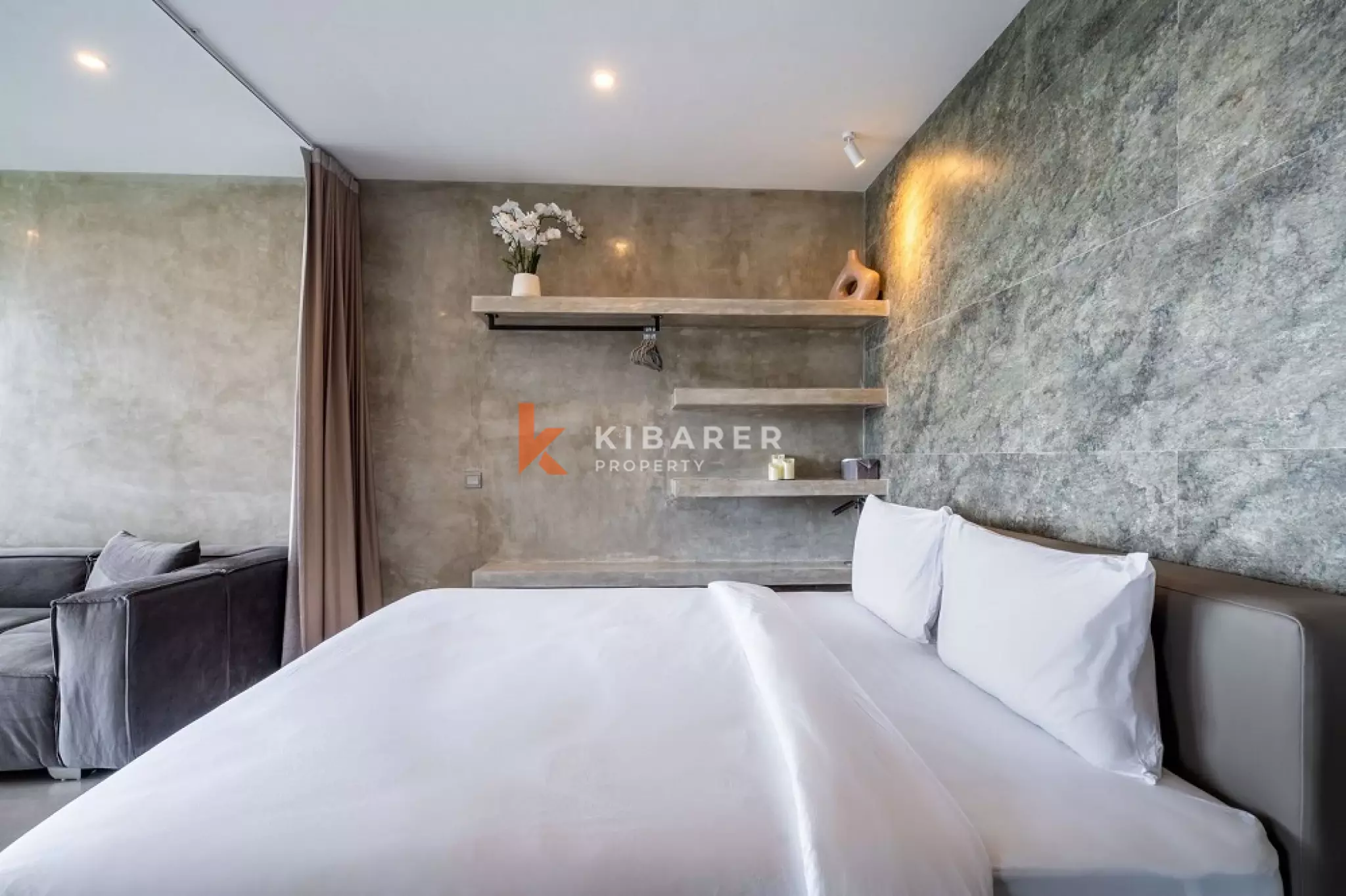 Penthouse de luxe avec une chambre et vue sur le coucher de soleil à Pererenan