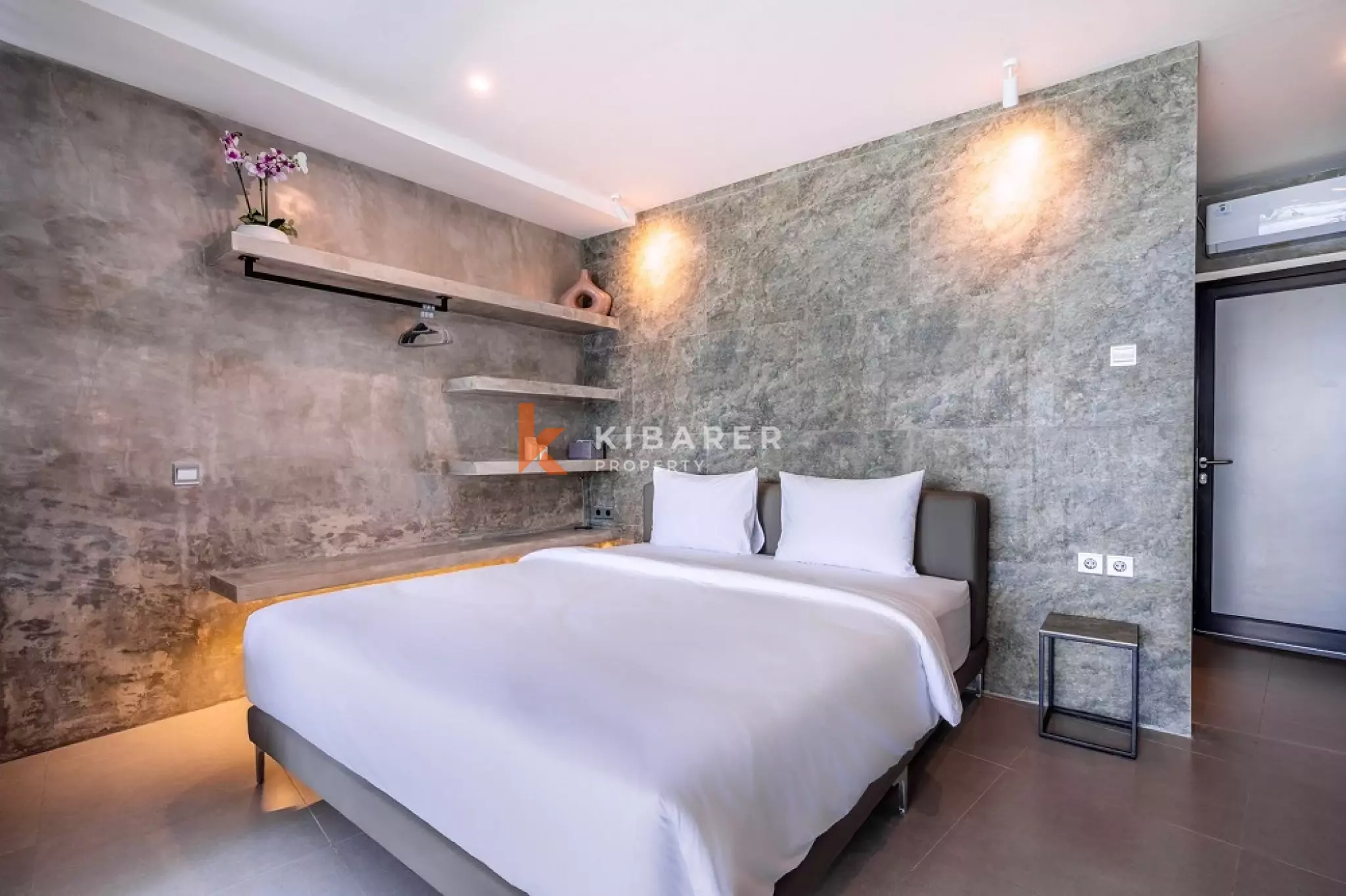 Penthouse de luxe avec une chambre et vue sur le coucher de soleil à Pererenan