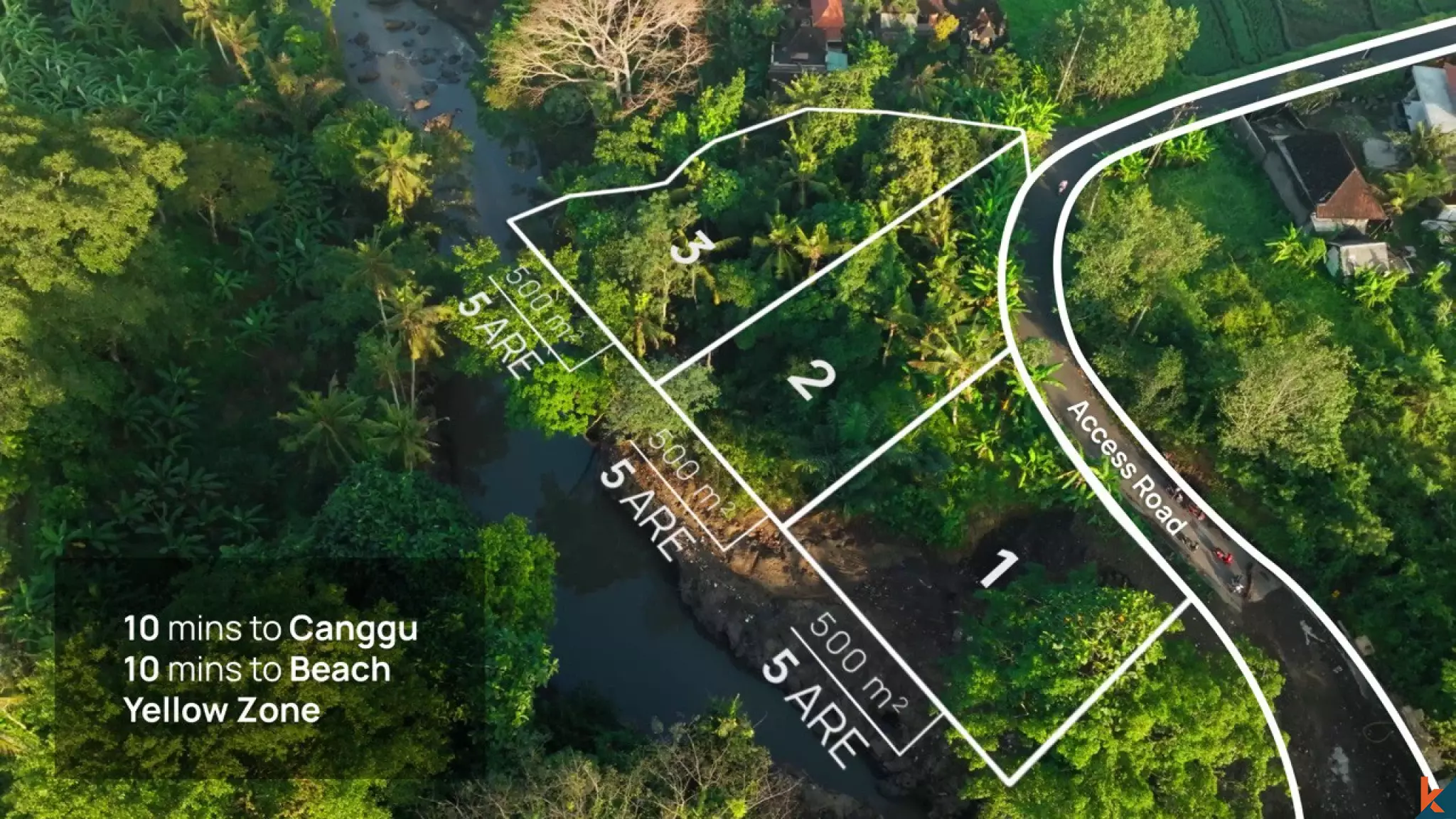 Cinq parcelles exclusives en bail emphytéotique à Kaba-Kaba offrent une vue imprenable sur la ceinture verte.