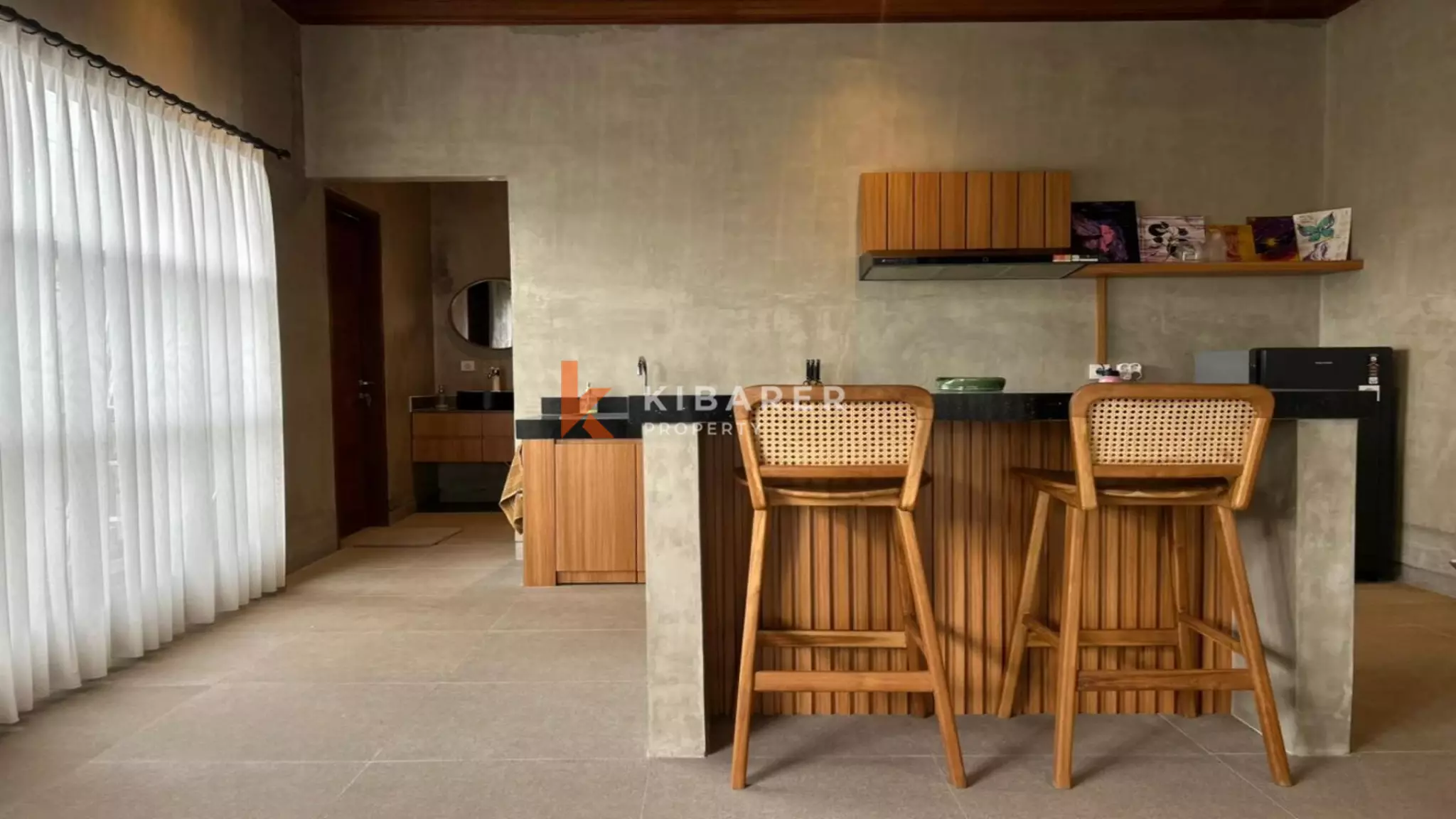 Vila Satu Kamar Tidur Tertutup Bergaya Mezzanine yang Menawan di Dekat Pantai Seseh