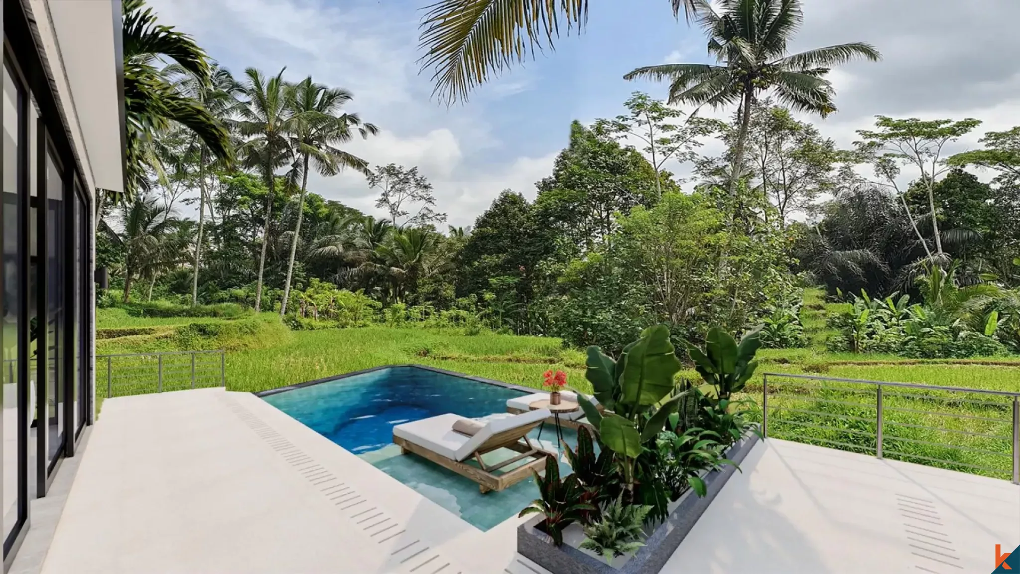 Villa Sewa Tiga Kamar Tidur yang Tenang di Ubud (selesai pada Januari 2026)