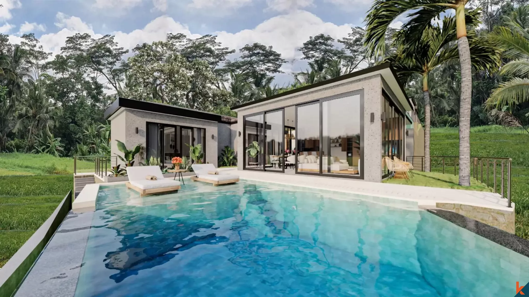 Villa Sewa Tiga Kamar Tidur yang Tenang di Ubud (selesai pada Januari 2026)