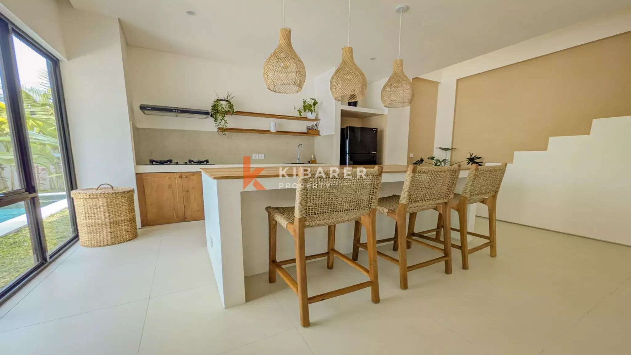 Chic Mediterranean-Style Two-Bedroom Villa with Pool in Cemagi