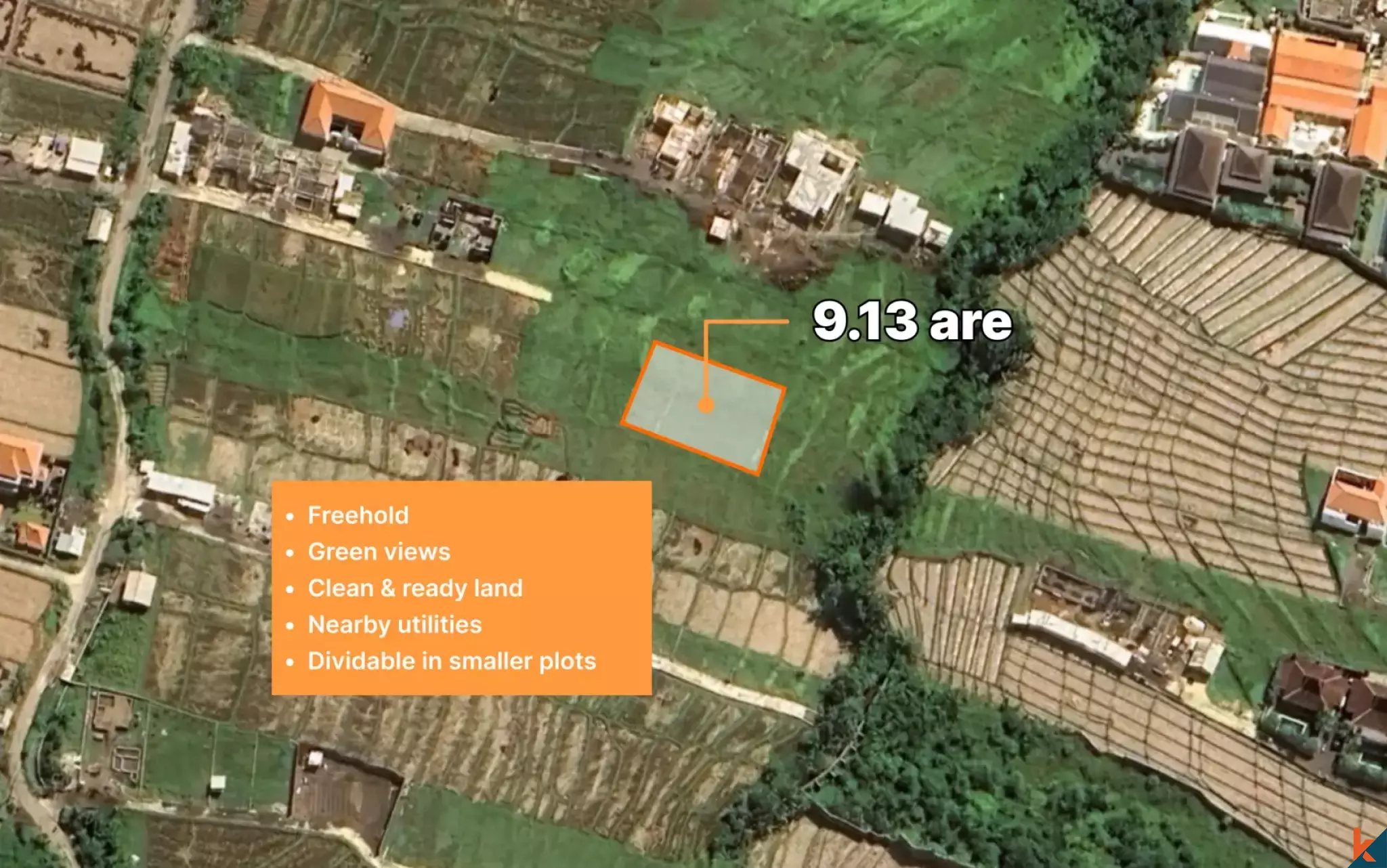 Superbe option de terrain en pleine propriété avec des vues verdoyantes et un bon accès