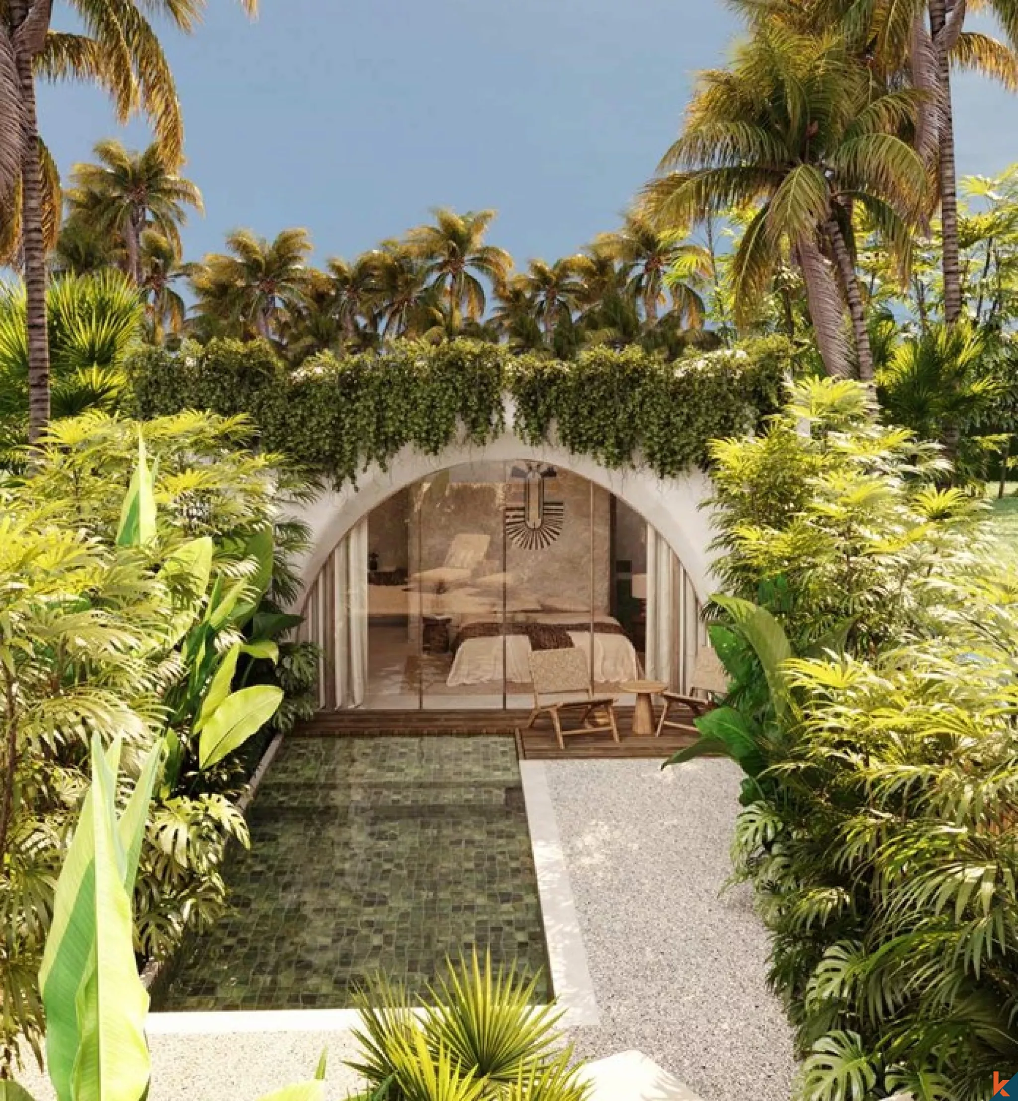 Villa Retret 1 Kamar Tidur Bergaya Boho Luxe yang Elegan dan Mewah di Uluwatu