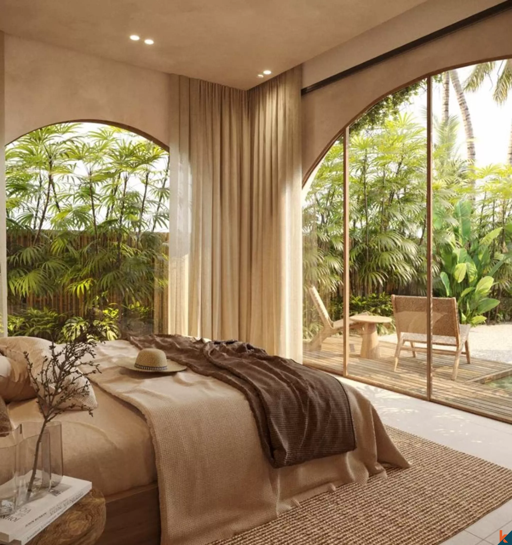 Villa Retret 1 Kamar Tidur Bergaya Boho Luxe yang Elegan dan Mewah di Uluwatu