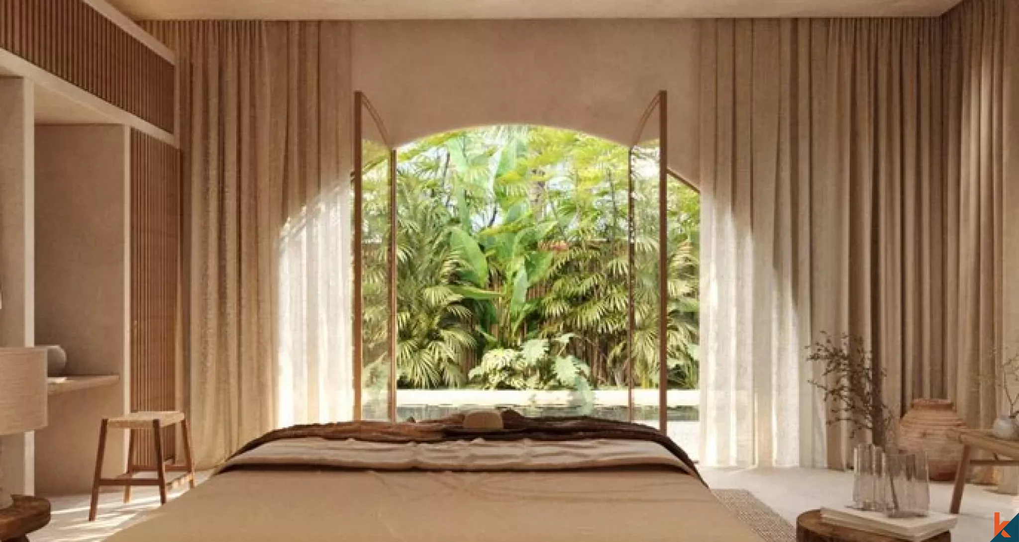 Villa Retret 1 Kamar Tidur Bergaya Boho Luxe yang Elegan dan Mewah di Uluwatu