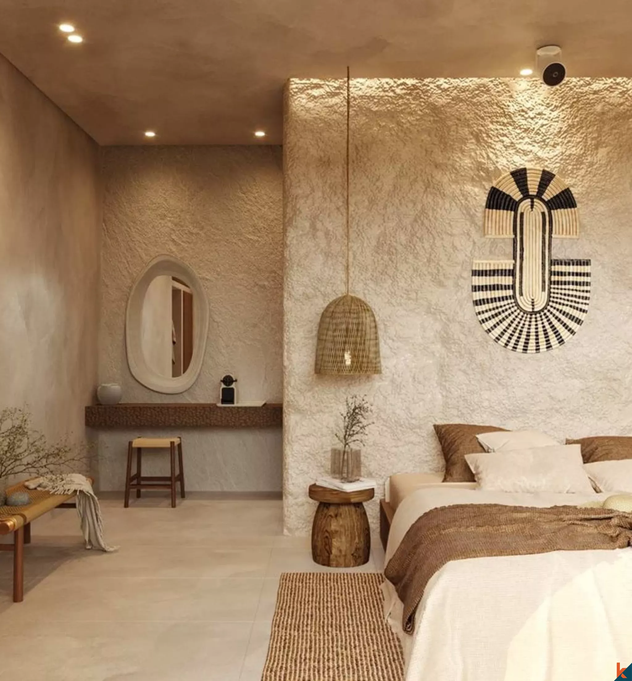 Villa Retret 1 Kamar Tidur Bergaya Boho Luxe yang Elegan dan Mewah di Uluwatu