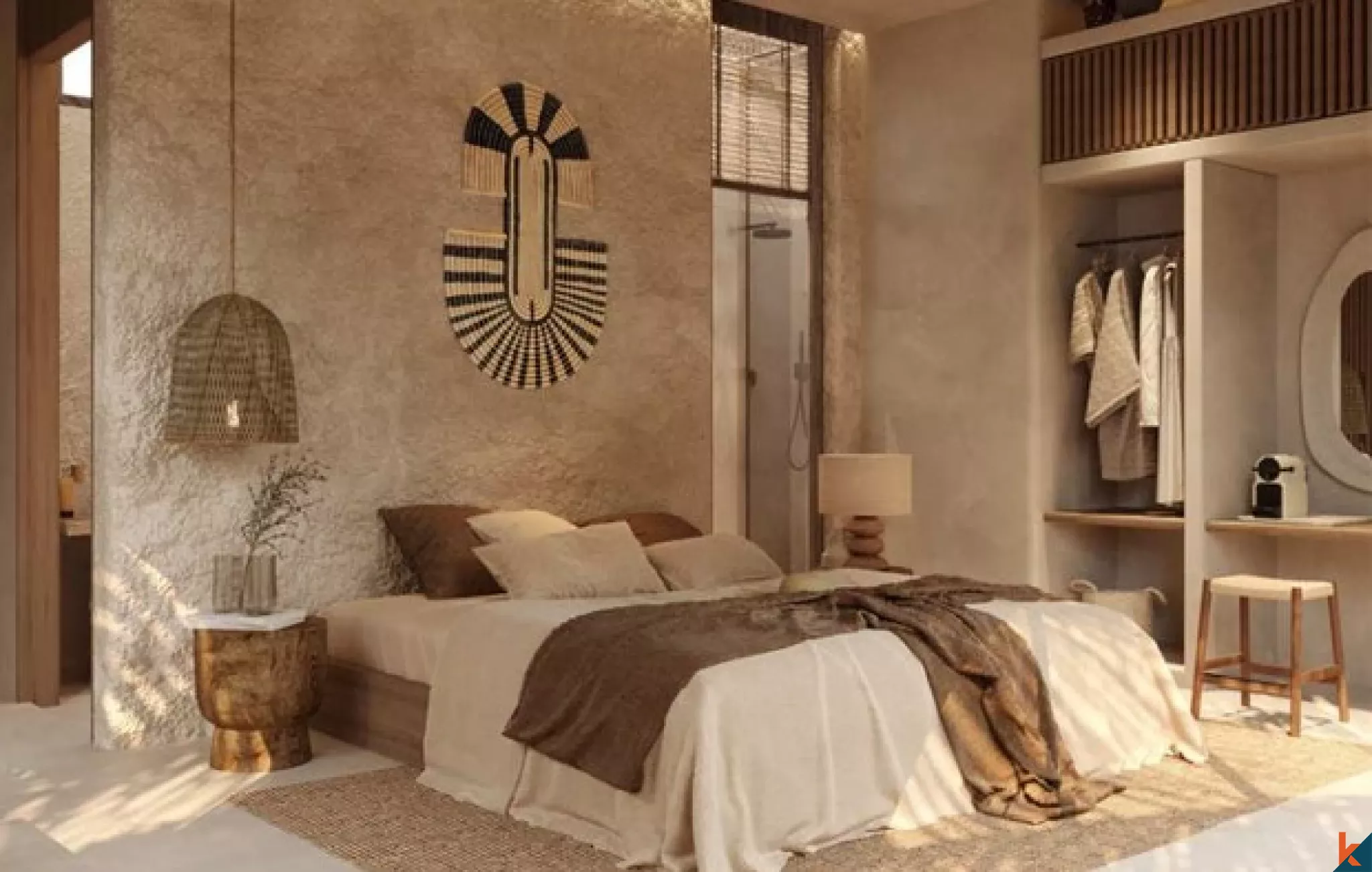 Villa Retret 1 Kamar Tidur Bergaya Boho Luxe yang Elegan dan Mewah di Uluwatu