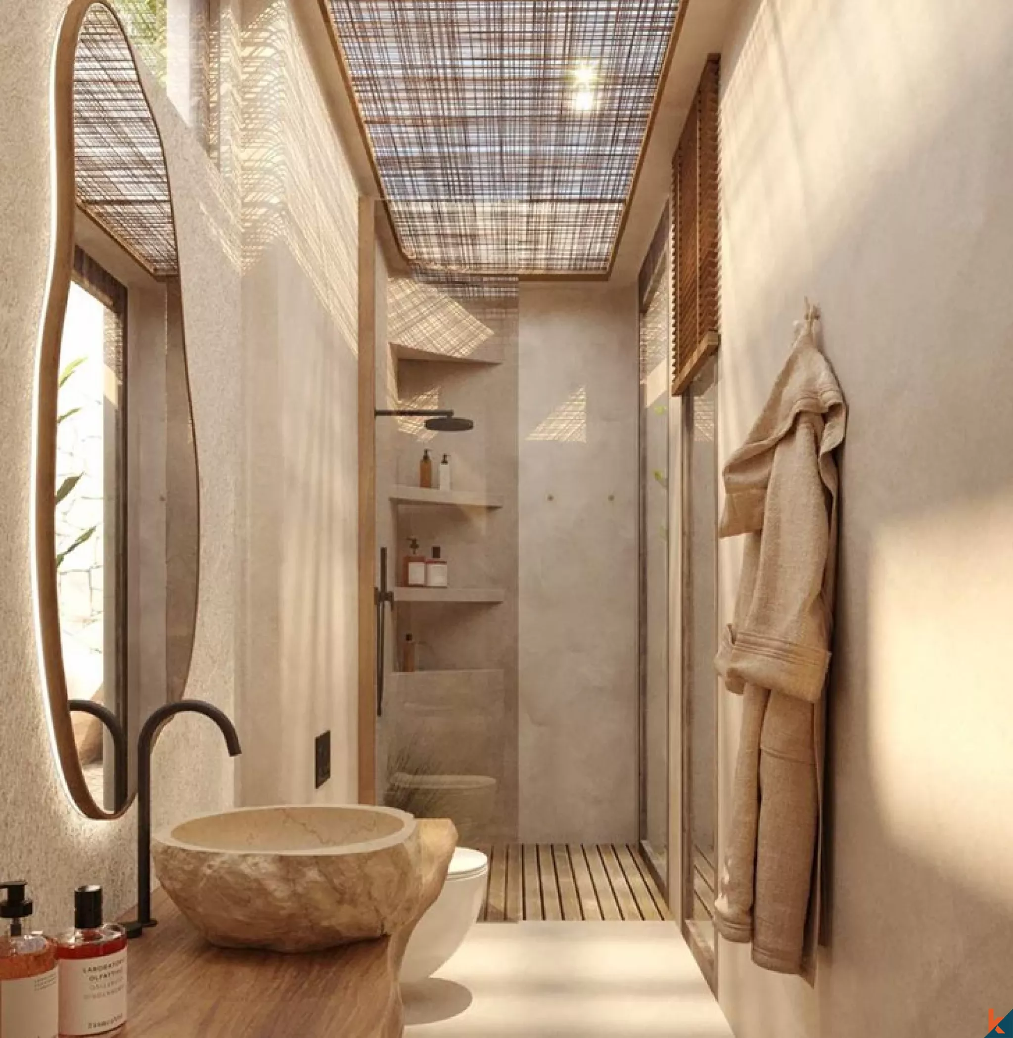 Villa Retret 1 Kamar Tidur Bergaya Boho Luxe yang Elegan dan Mewah di Uluwatu