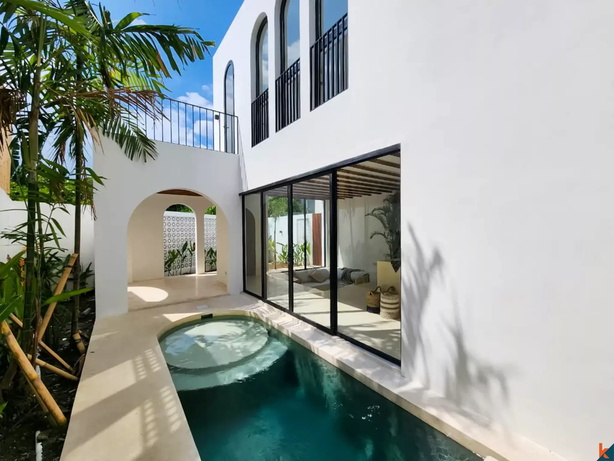 Vila sewa satu kamar tidur modern dan mediterania di Canggu