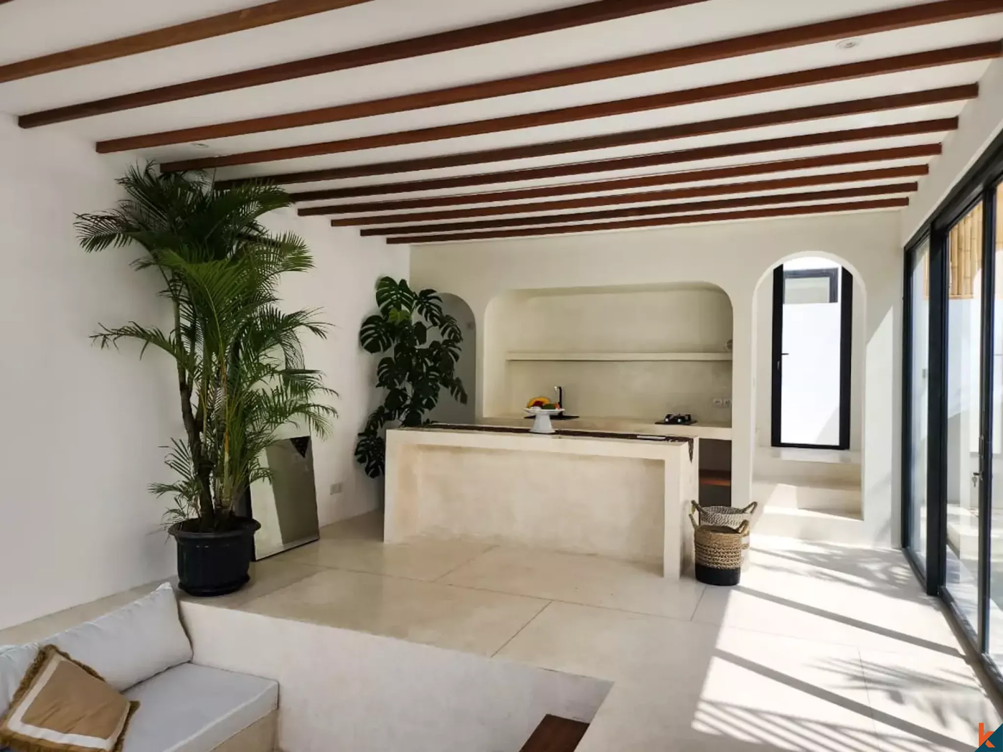 Vila sewa satu kamar tidur modern dan mediterania di Canggu