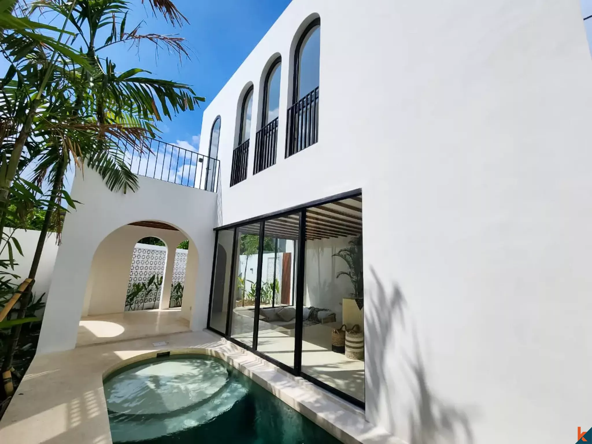 Vila sewa satu kamar tidur modern dan mediterania di Canggu