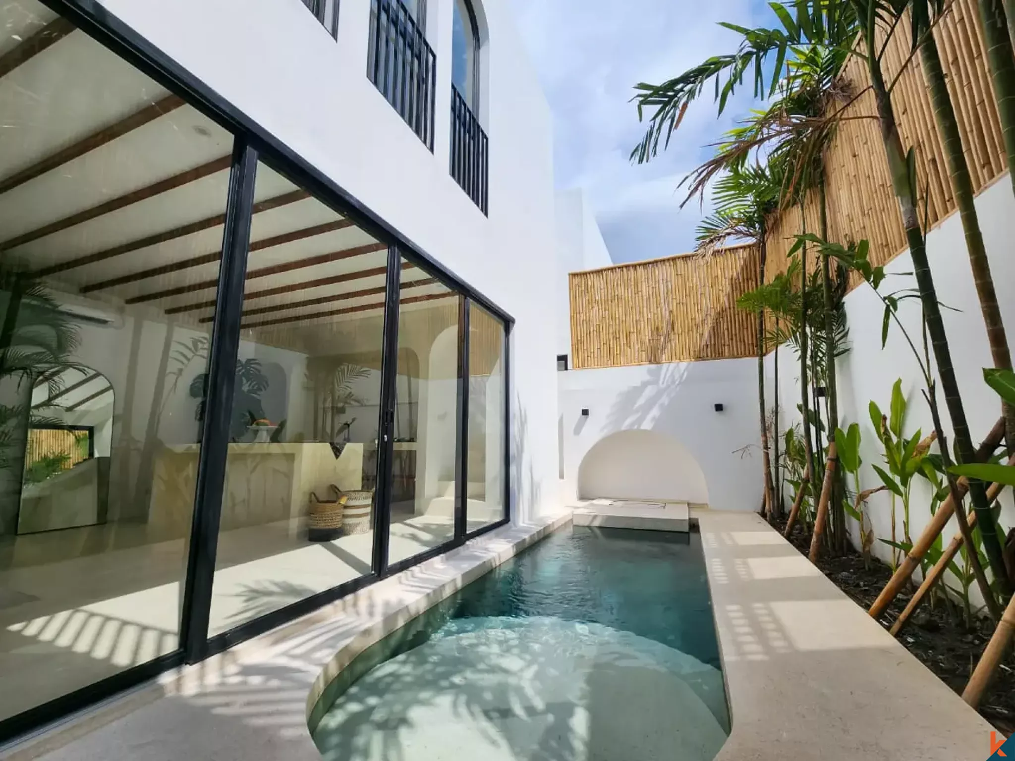 Vila sewa satu kamar tidur modern dan mediterania di Canggu