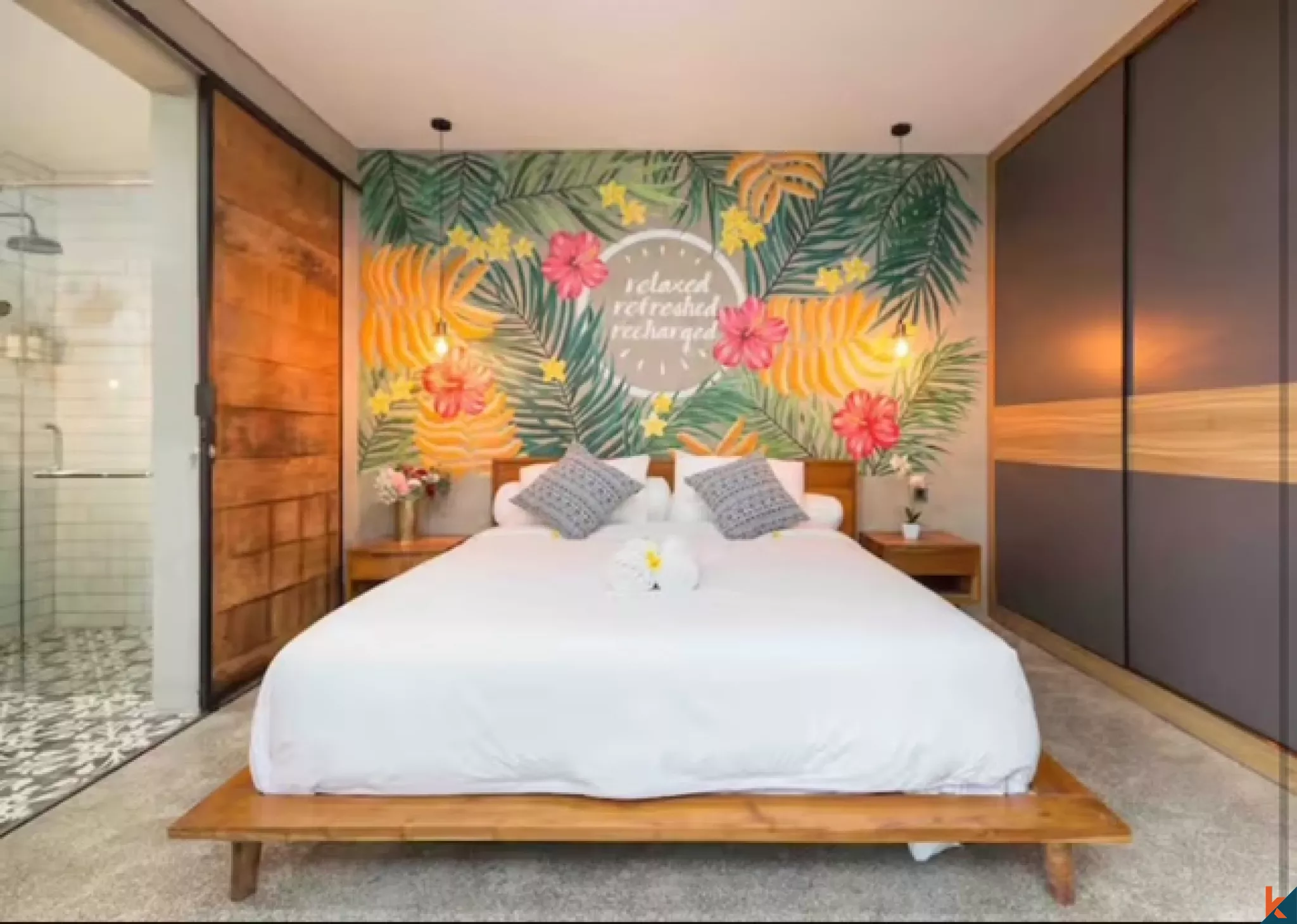 Villa compacte de trois chambres à vendre en pleine propriété dans le quartier résidentiel de Jimbaran