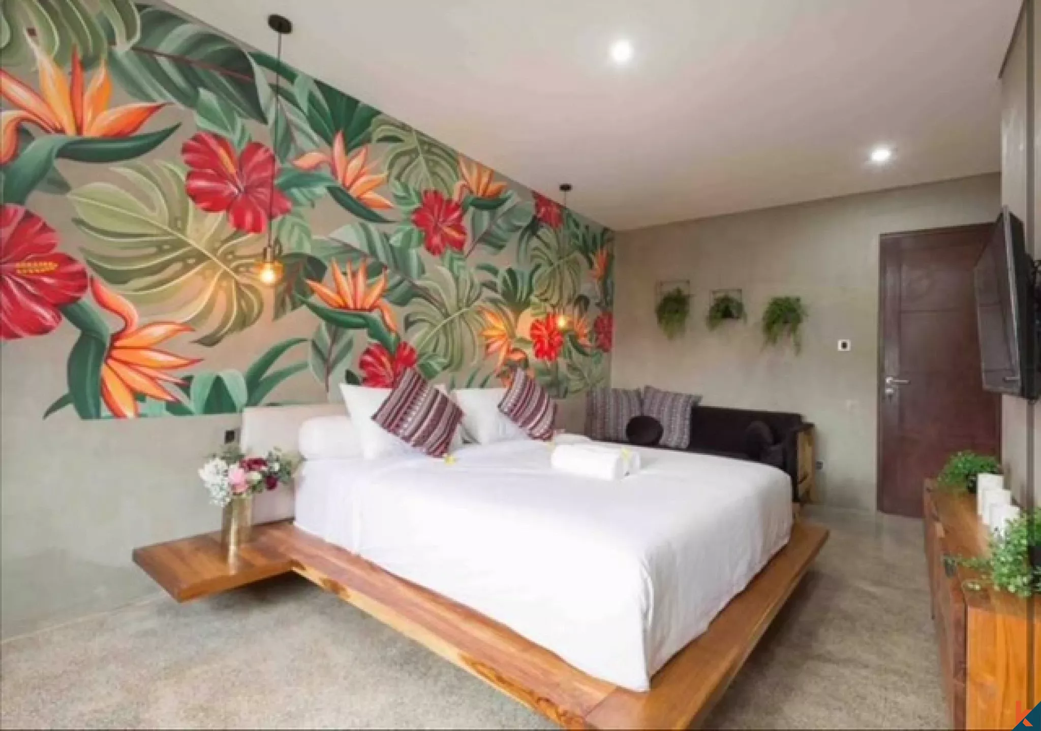 Villa compacte de trois chambres à vendre en pleine propriété dans le quartier résidentiel de Jimbaran