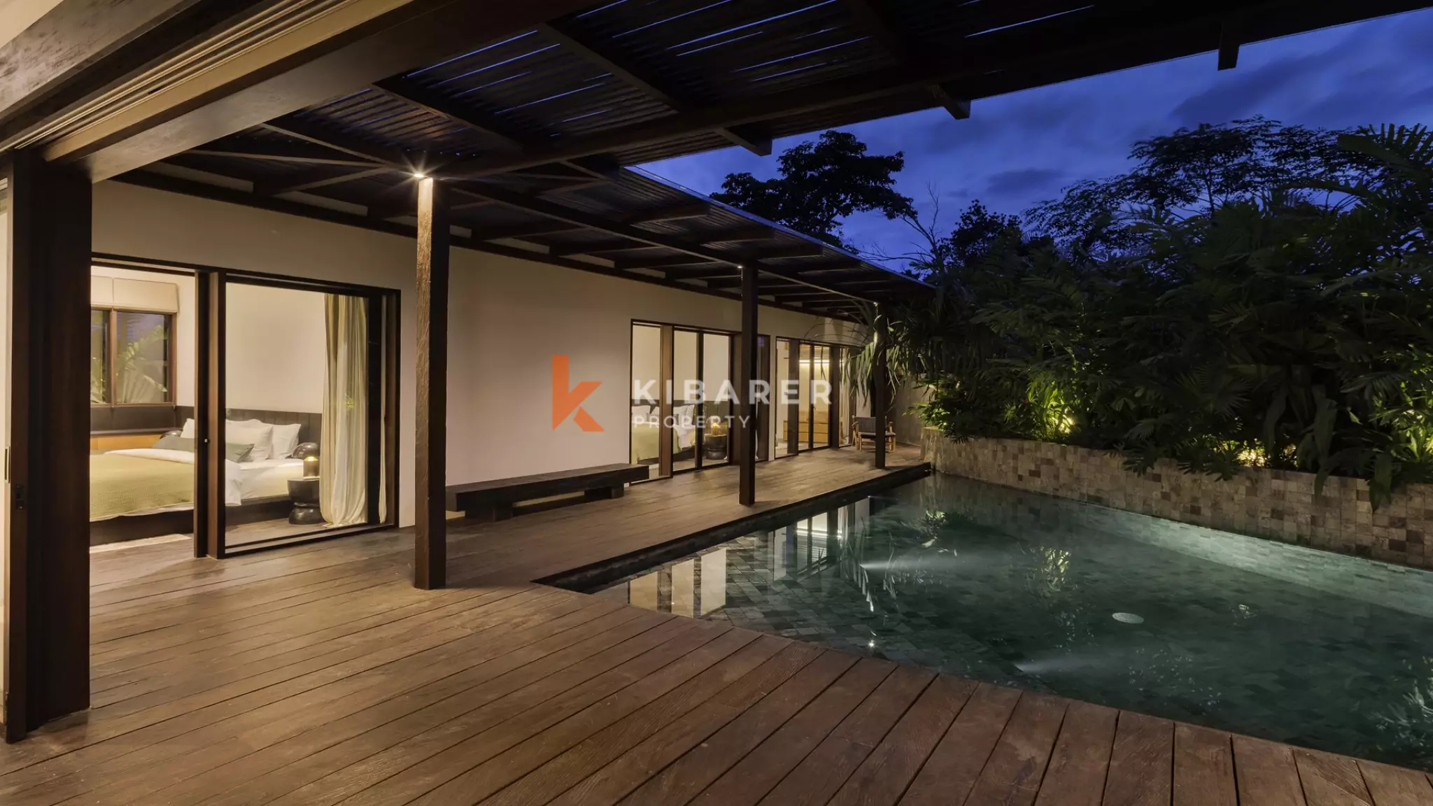 Vila Tiga Kamar Tidur Modern Elegan untuk Hunian Pribadi di Cemagi