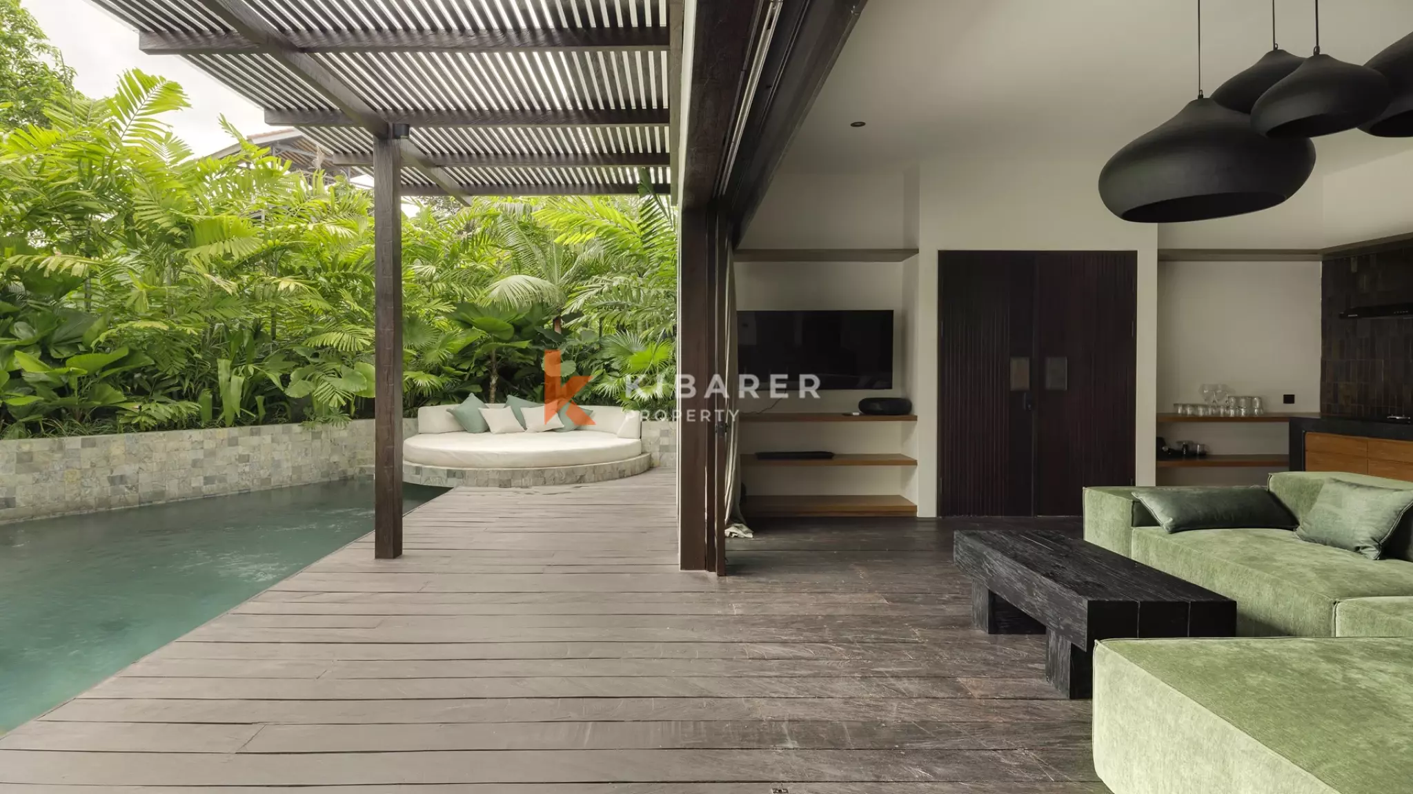 Vila Tiga Kamar Tidur Modern Elegan untuk Hunian Pribadi di Cemagi