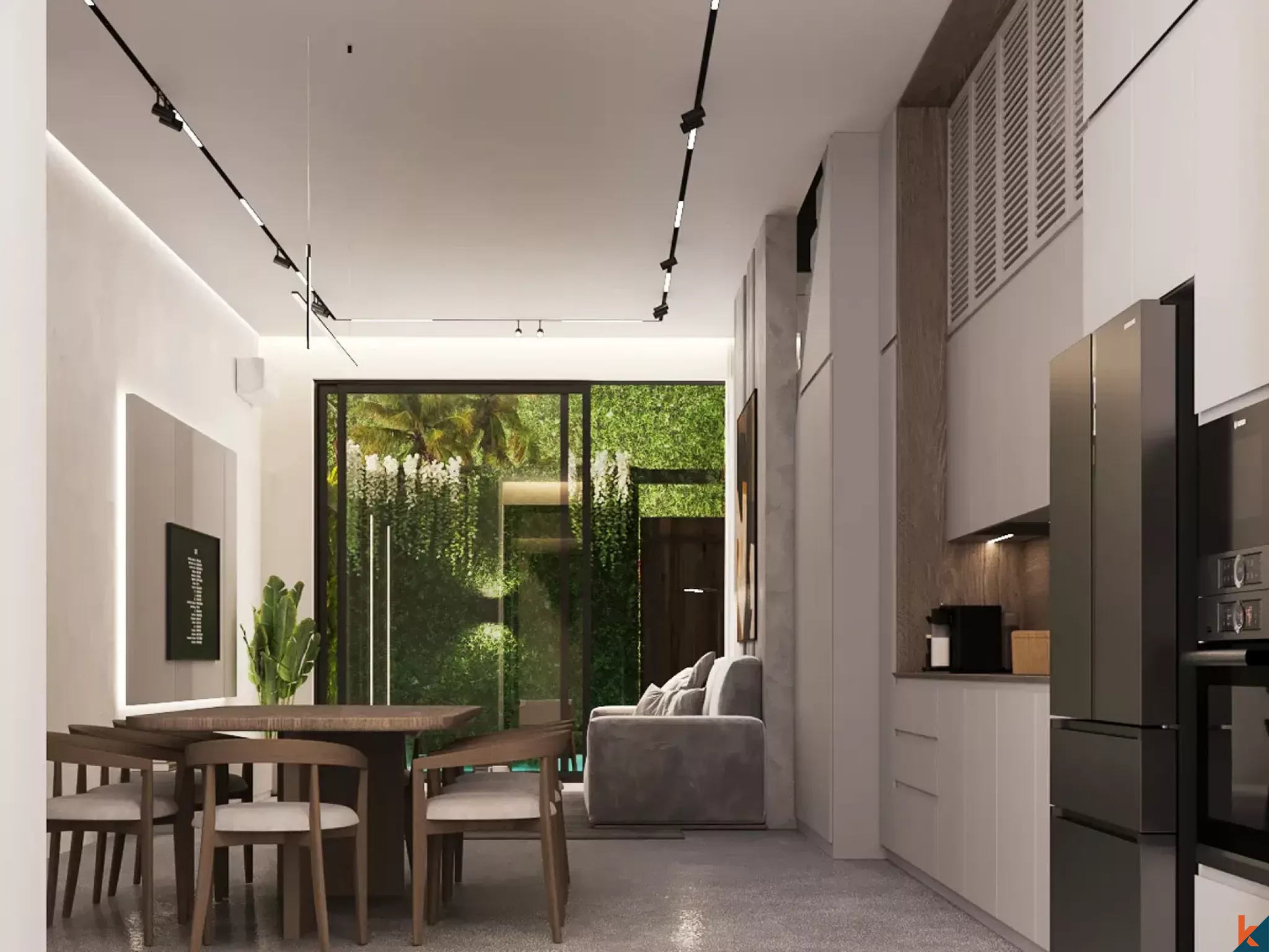 Rumah Toko Berbentuk Townhouse Baru dan Modern dengan Dua Kamar Tidur di Pusat Umalas