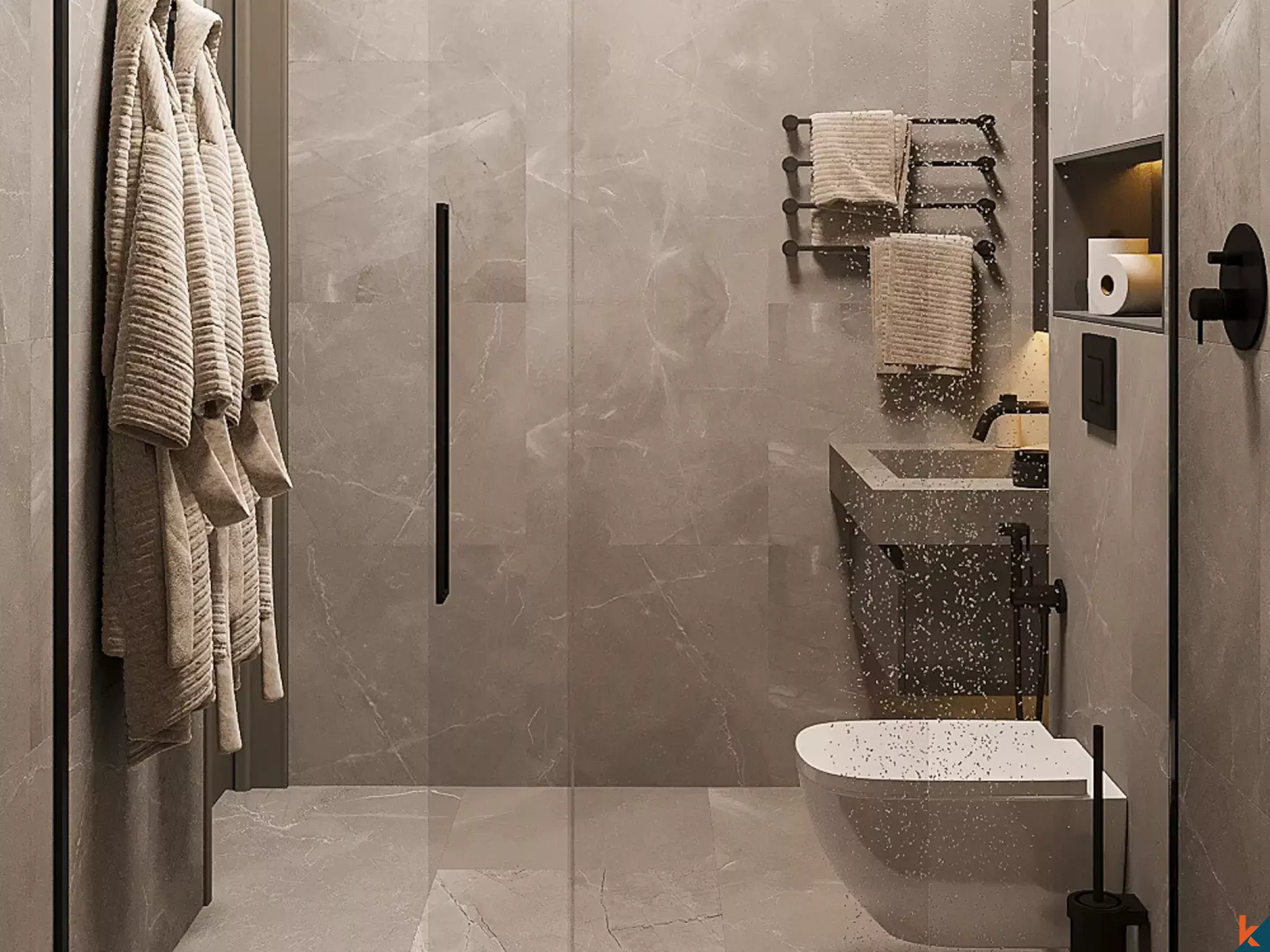 Rumah Toko Berbentuk Townhouse Baru dan Modern dengan Dua Kamar Tidur di Pusat Umalas