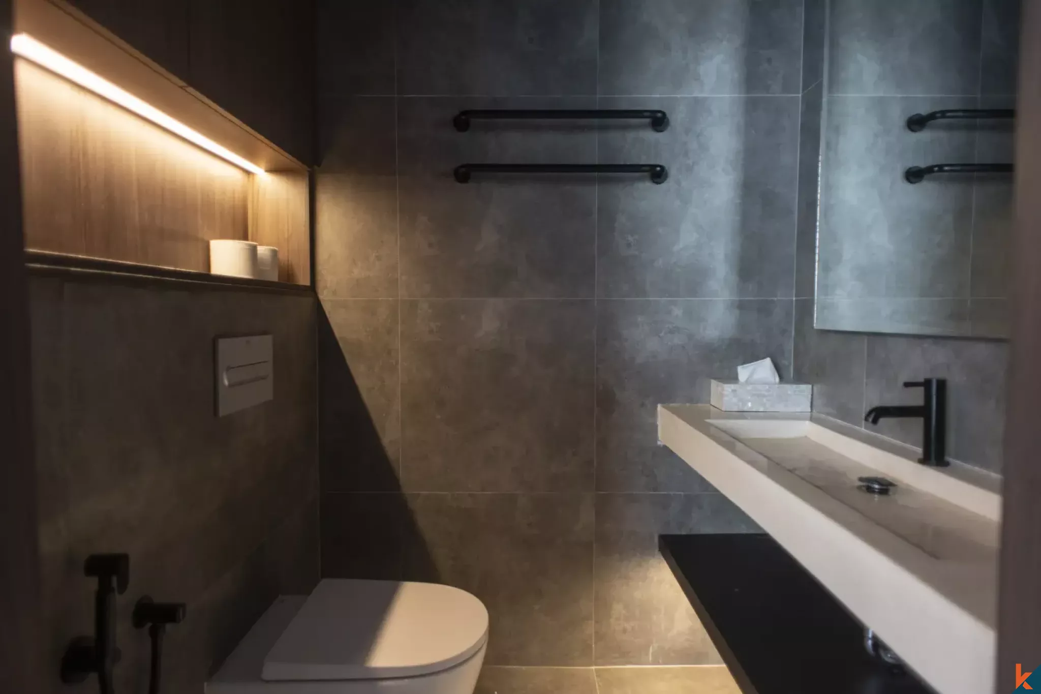 Villa Sewa Tiga Kamar Tidur Modern di Pusat Umalas