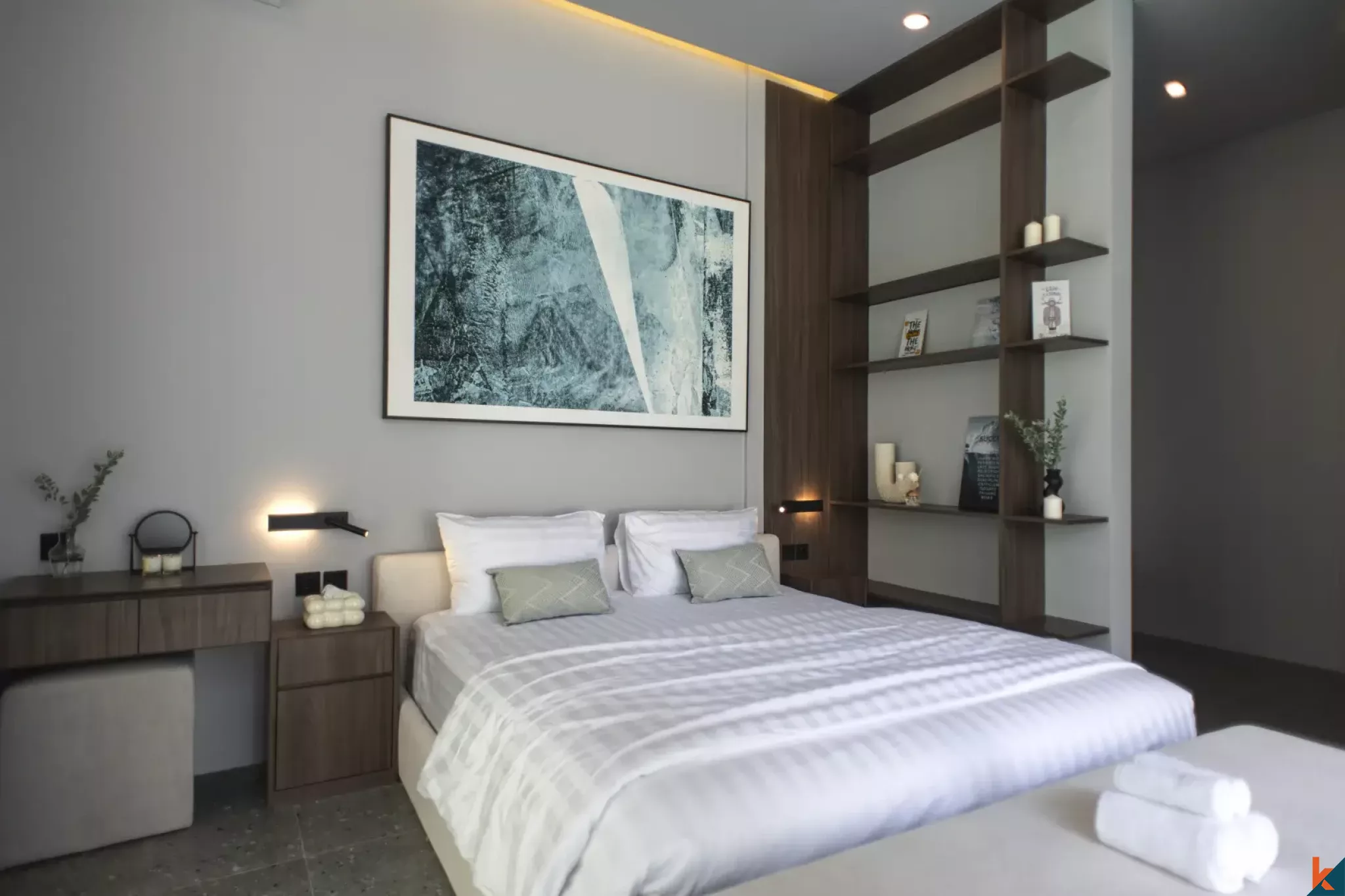 Villa Sewa Tiga Kamar Tidur Modern di Pusat Umalas