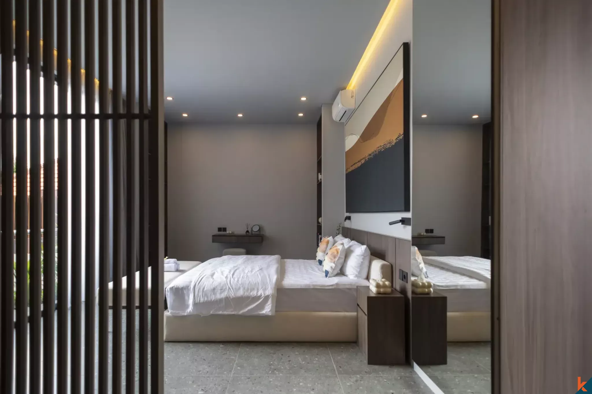 Villa Sewa Tiga Kamar Tidur Modern di Pusat Umalas