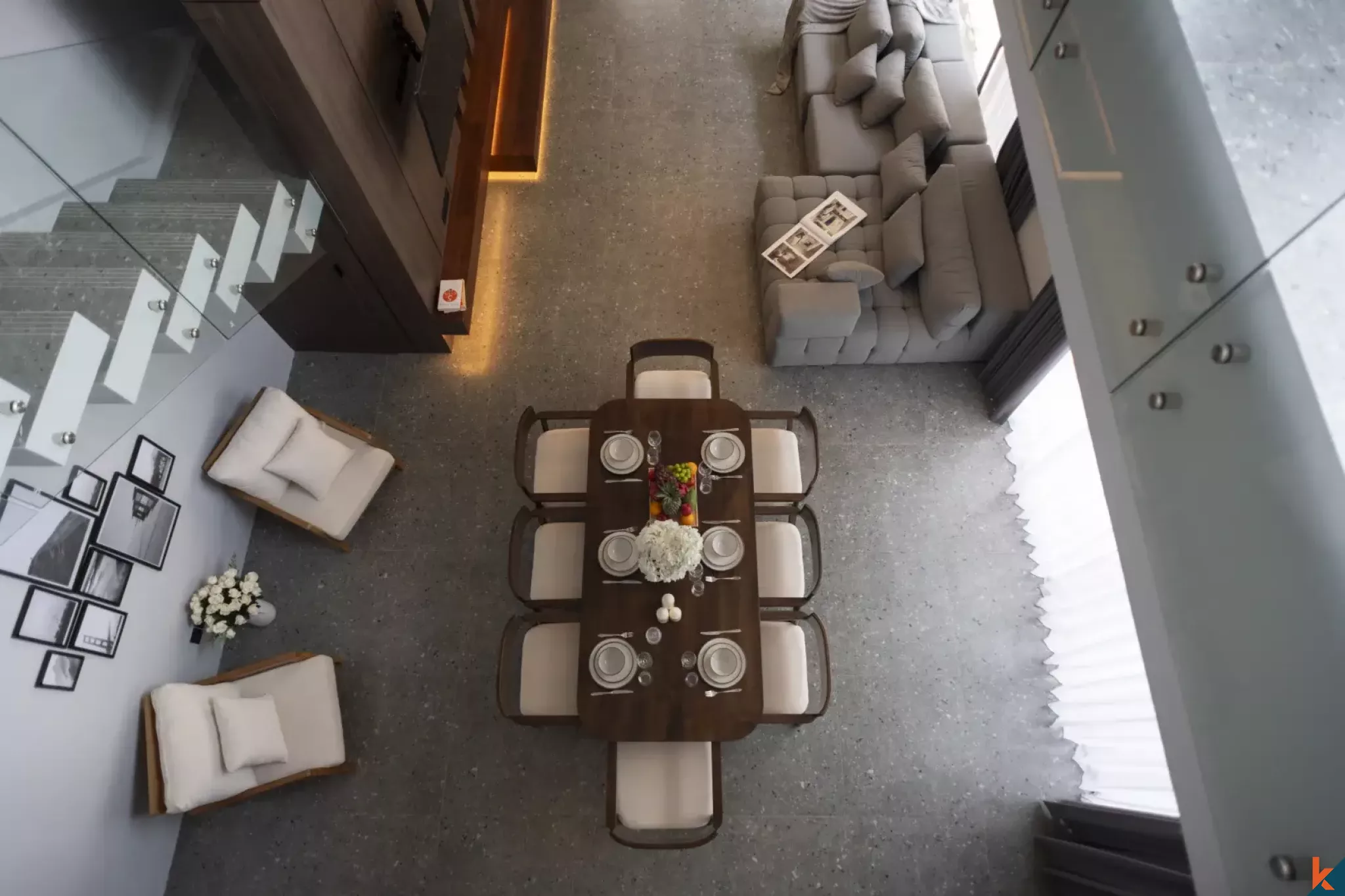 Villa Sewa Tiga Kamar Tidur Modern di Pusat Umalas