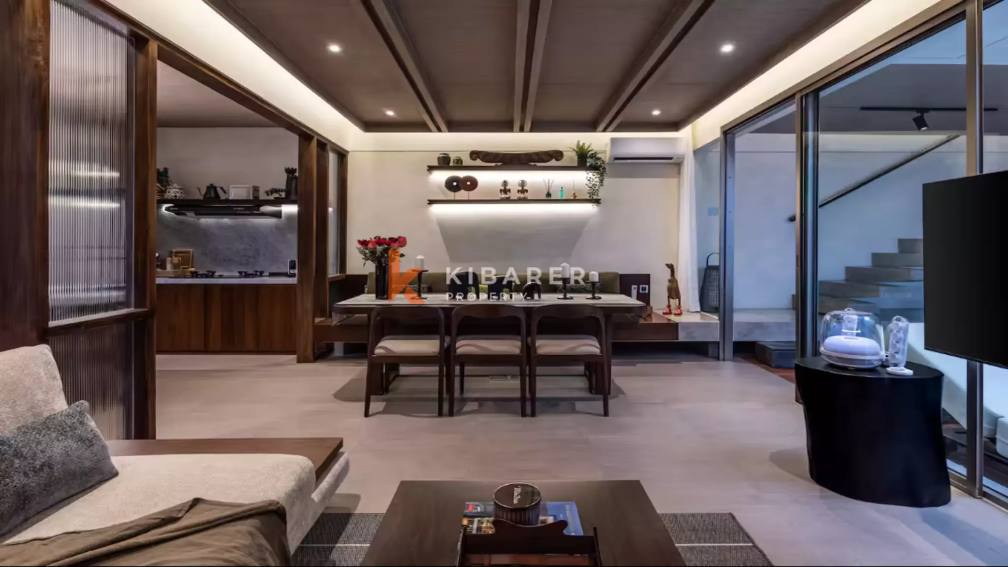 Élégante villa balinaise de trois chambres à Ungasan, style Japandi