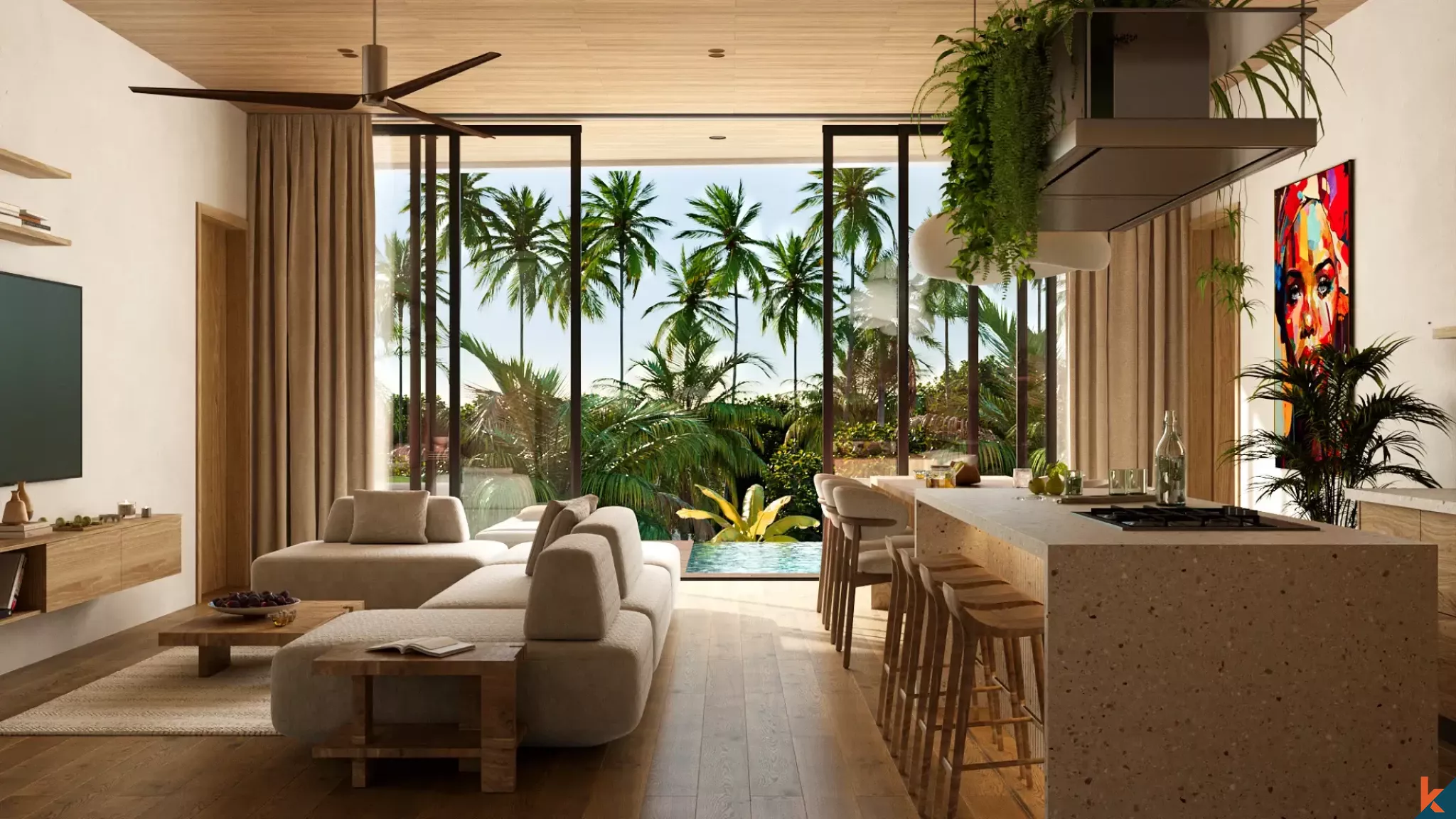 Great investment three bedroom leasehold villa in serene location of Ubud