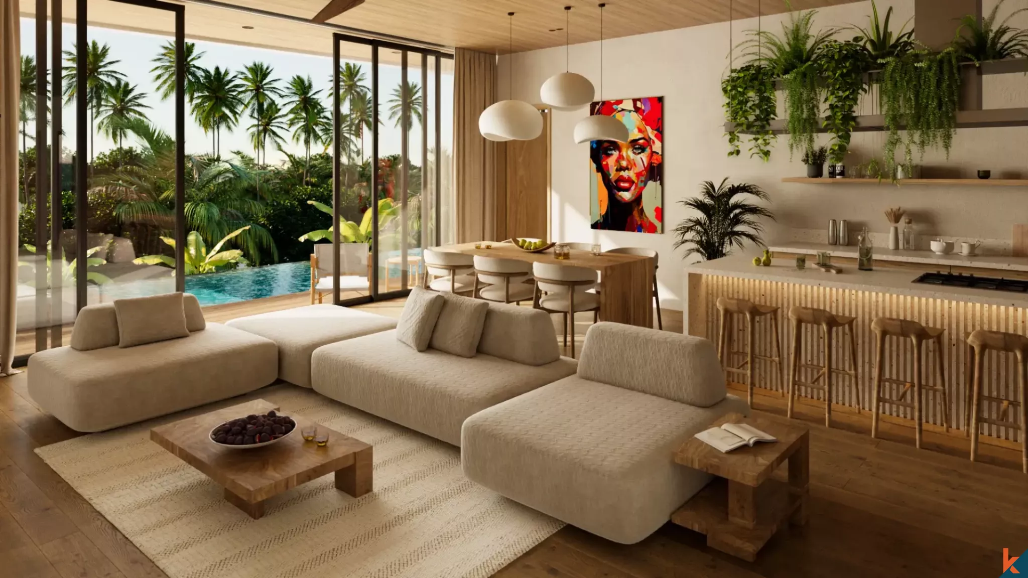 Great investment three bedroom leasehold villa in serene location of Ubud