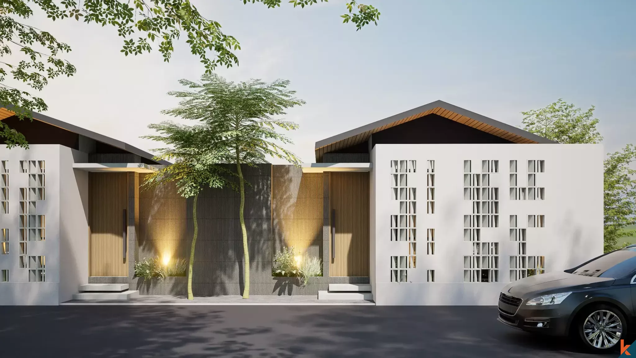 Propriété à louer de deux chambres avec vue sur les rizières à Ubud (livré en août 2026)