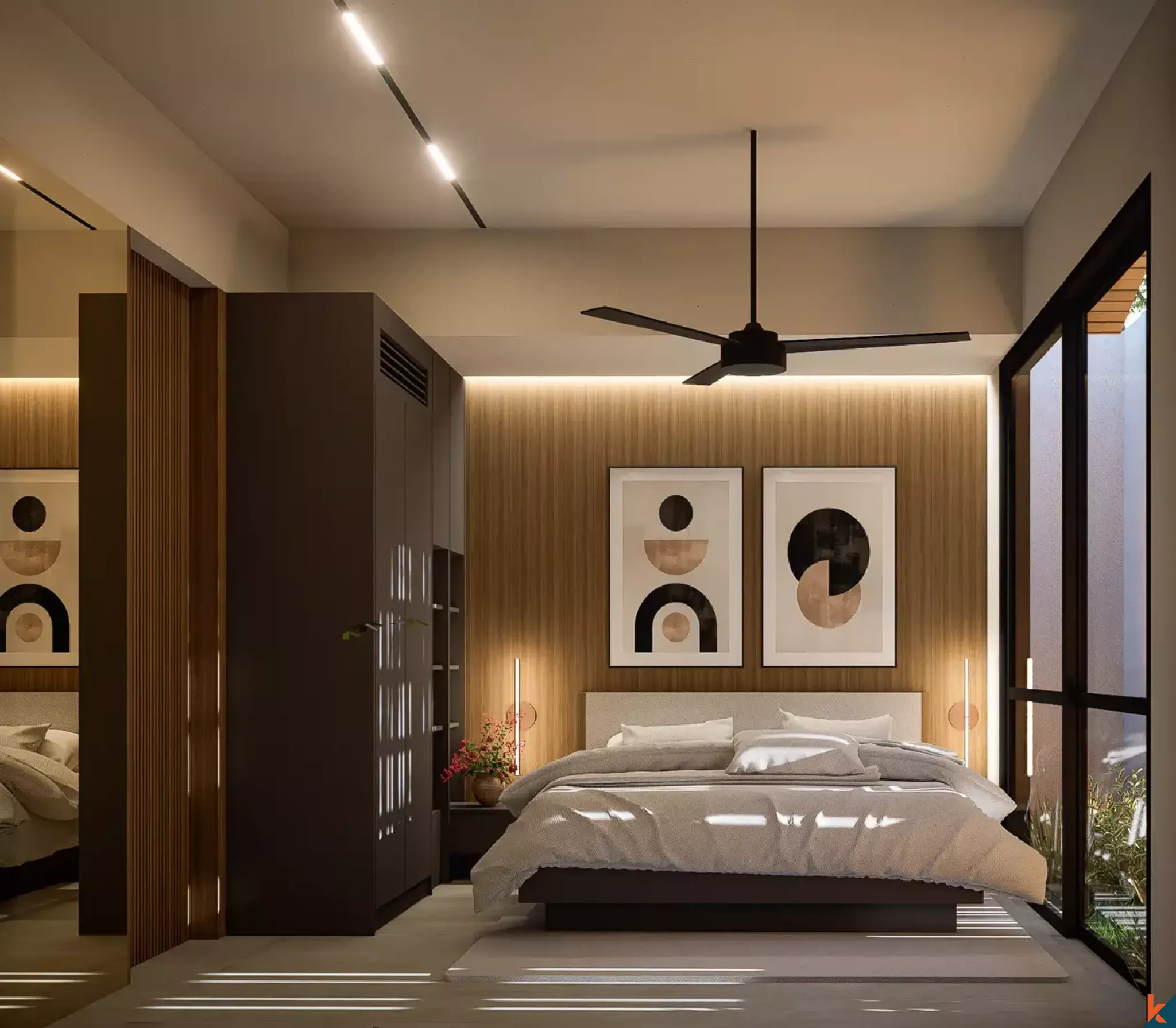 Propriété à louer de deux chambres avec vue sur les rizières à Ubud (livré en août 2026)