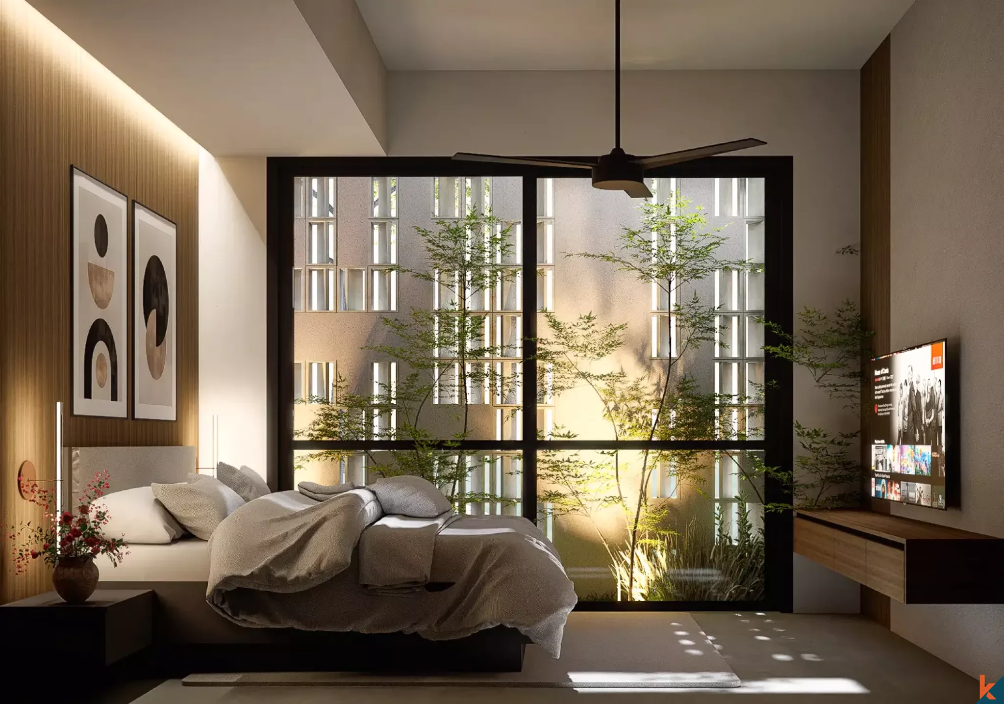 Propriété à louer de deux chambres avec vue sur les rizières à Ubud (livré en août 2026)