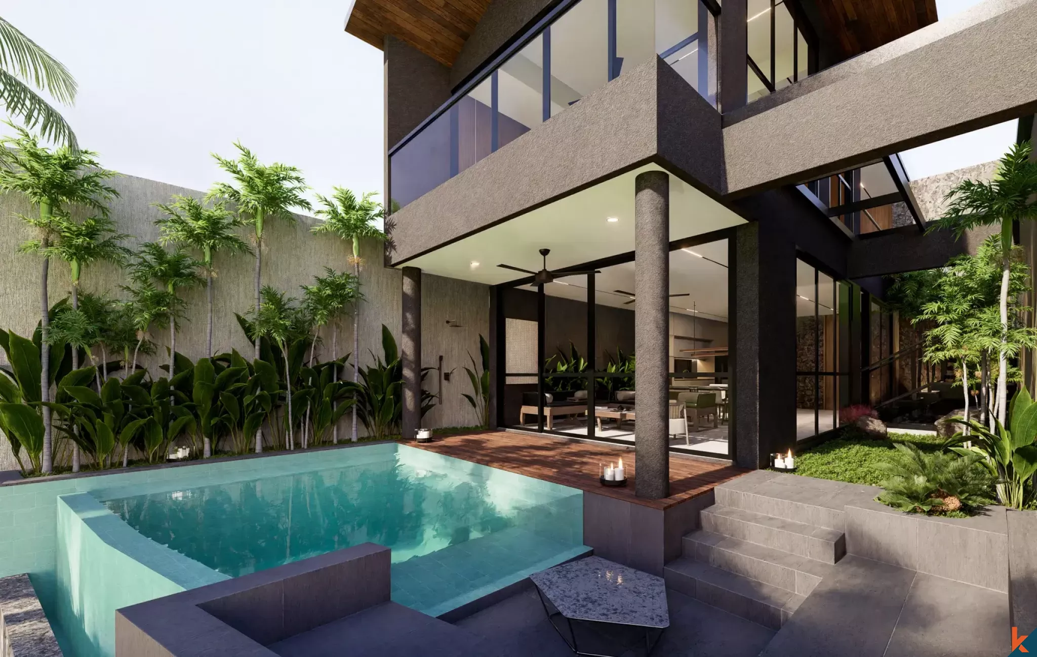 Propriété à louer de deux chambres avec vue sur les rizières à Ubud (livré en août 2026)