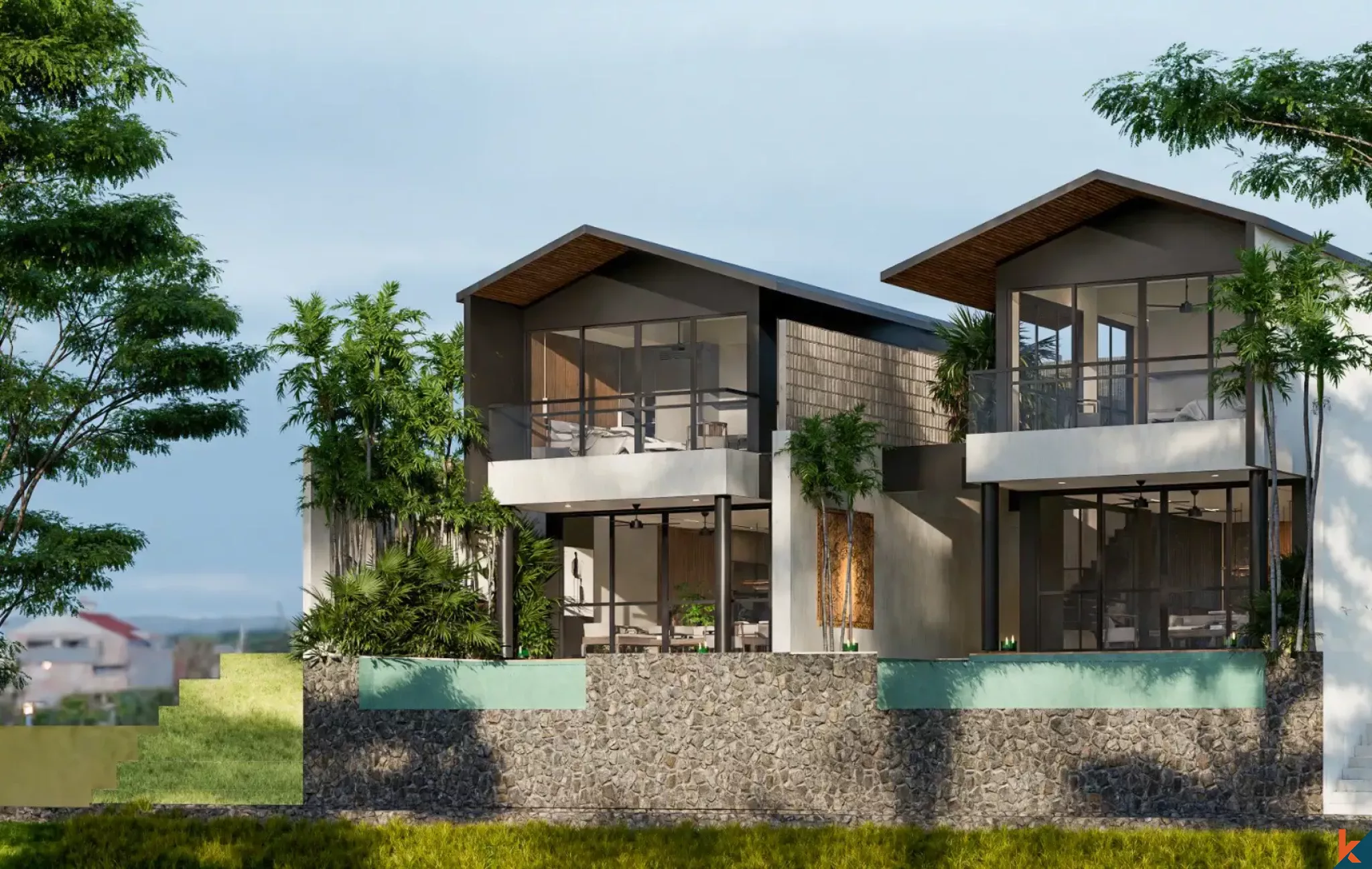 Propriété à louer de deux chambres avec vue sur les rizières à Ubud (livré en août 2026)