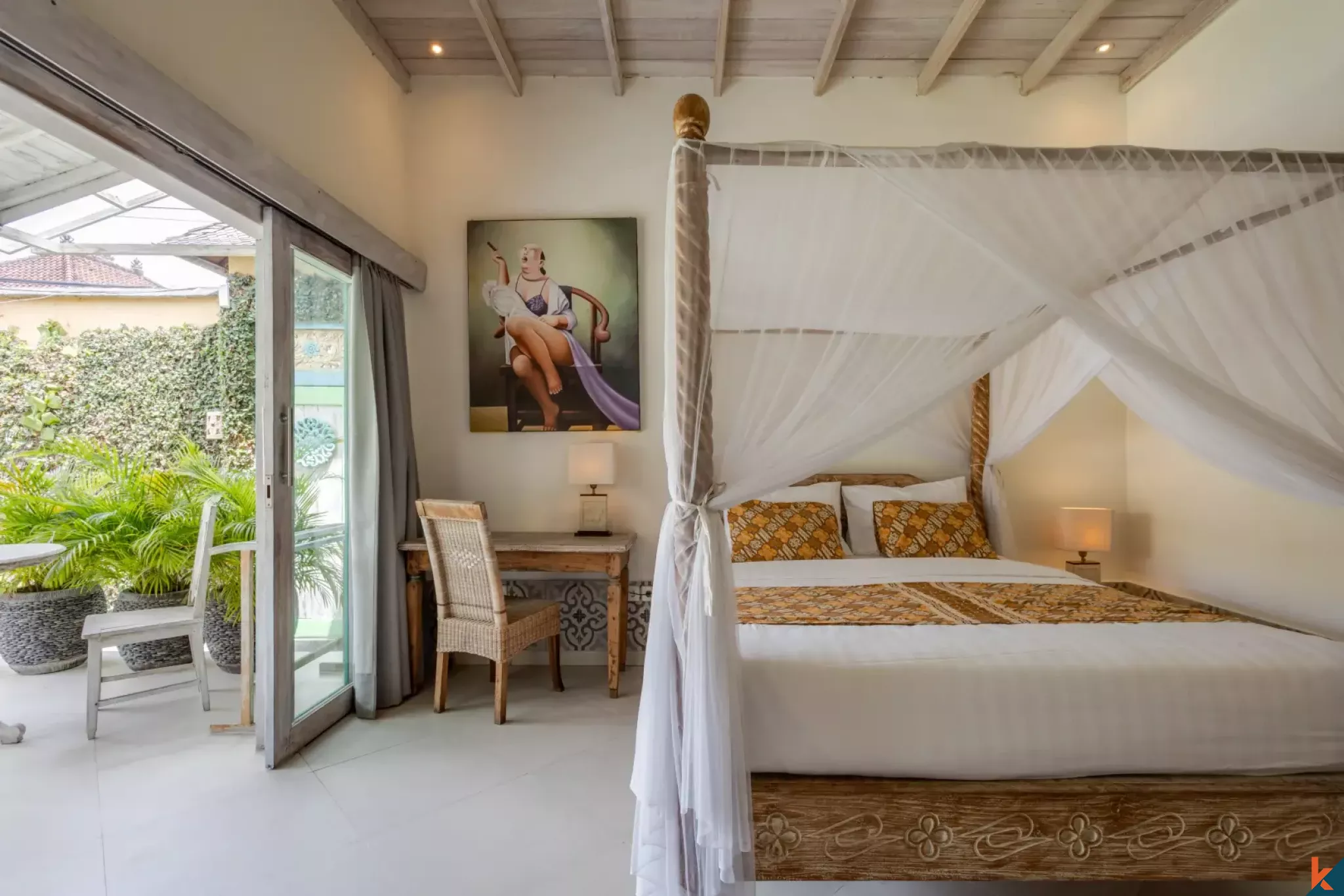 Charmante villa traditionnelle de trois chambres à coucher en location dans le quartier central de Drupadi