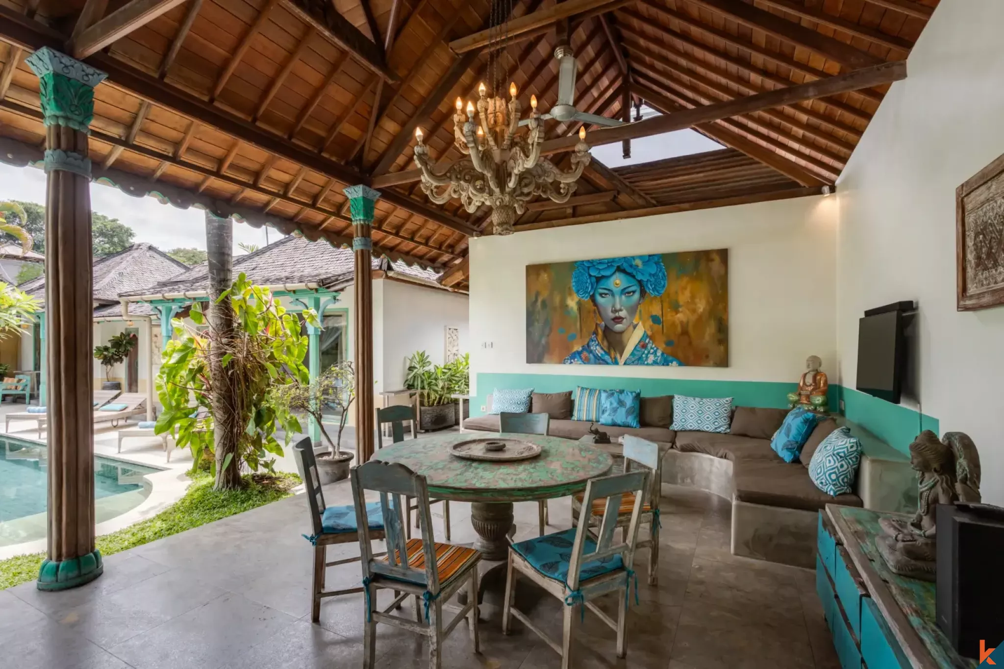 Charming Balinese Three Bedroom Villa for Lease in Central Drupadi