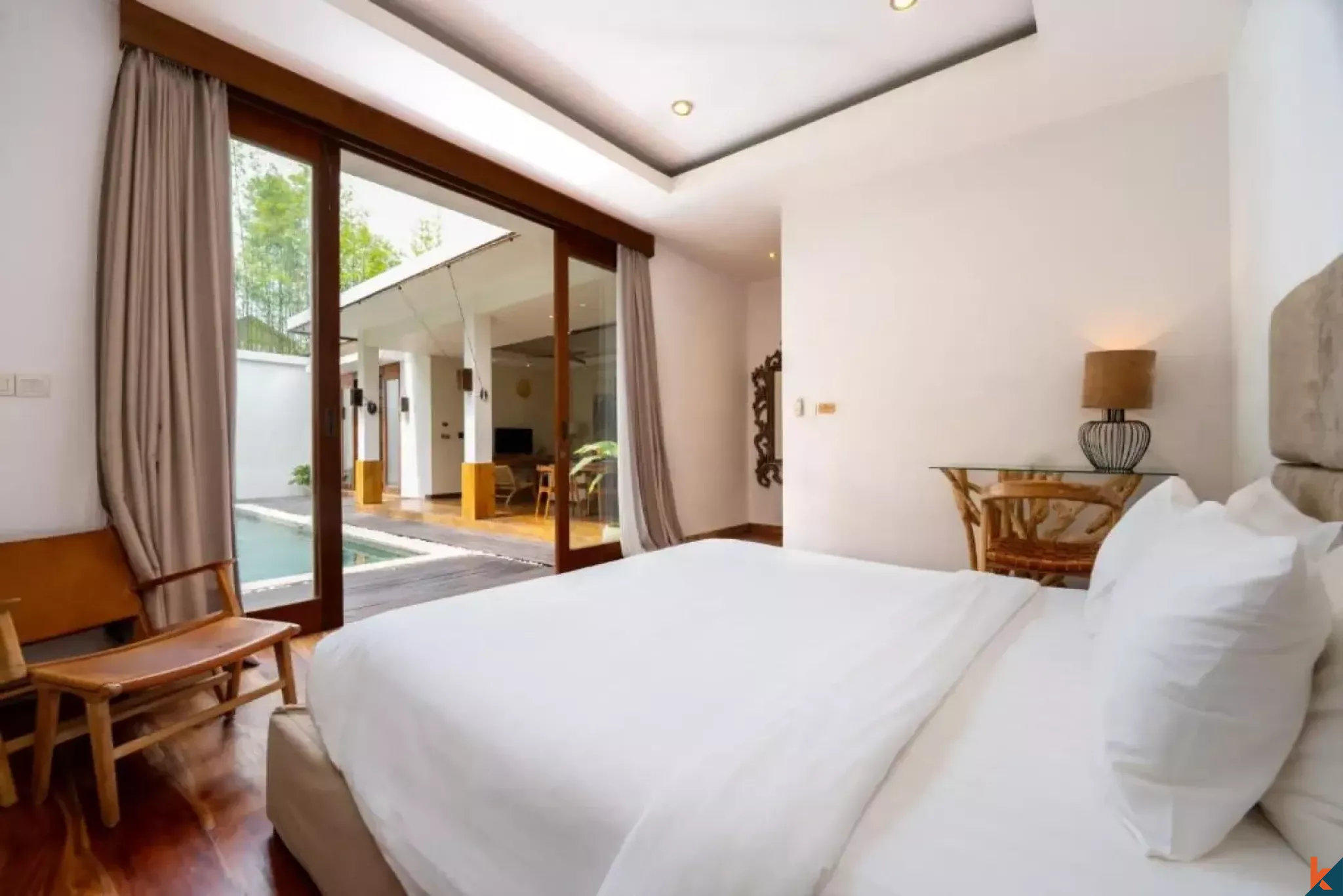 Vila liburan dengan dua kamar tidur dan hak sewa di bagian utara Seminyak