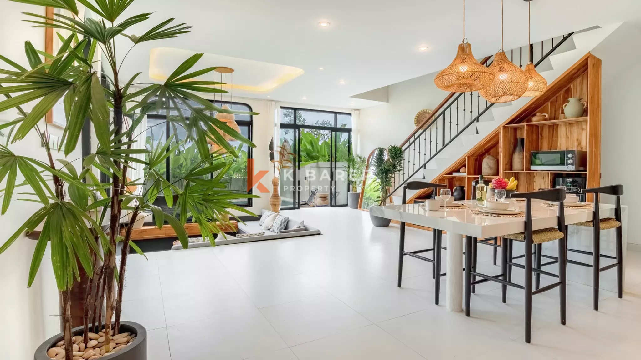 Minimalist Modern Two-Bedroom Villa with Sunken Living Room in Berawa