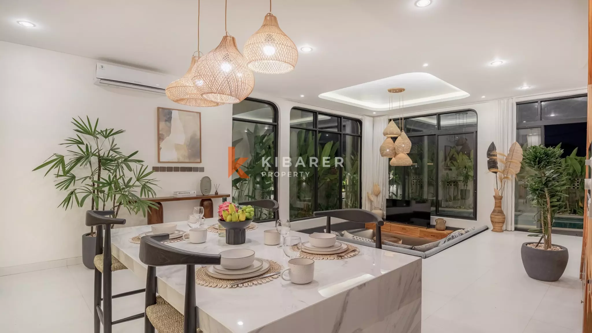 Minimalist Modern Two-Bedroom Villa with Sunken Living Room in Berawa