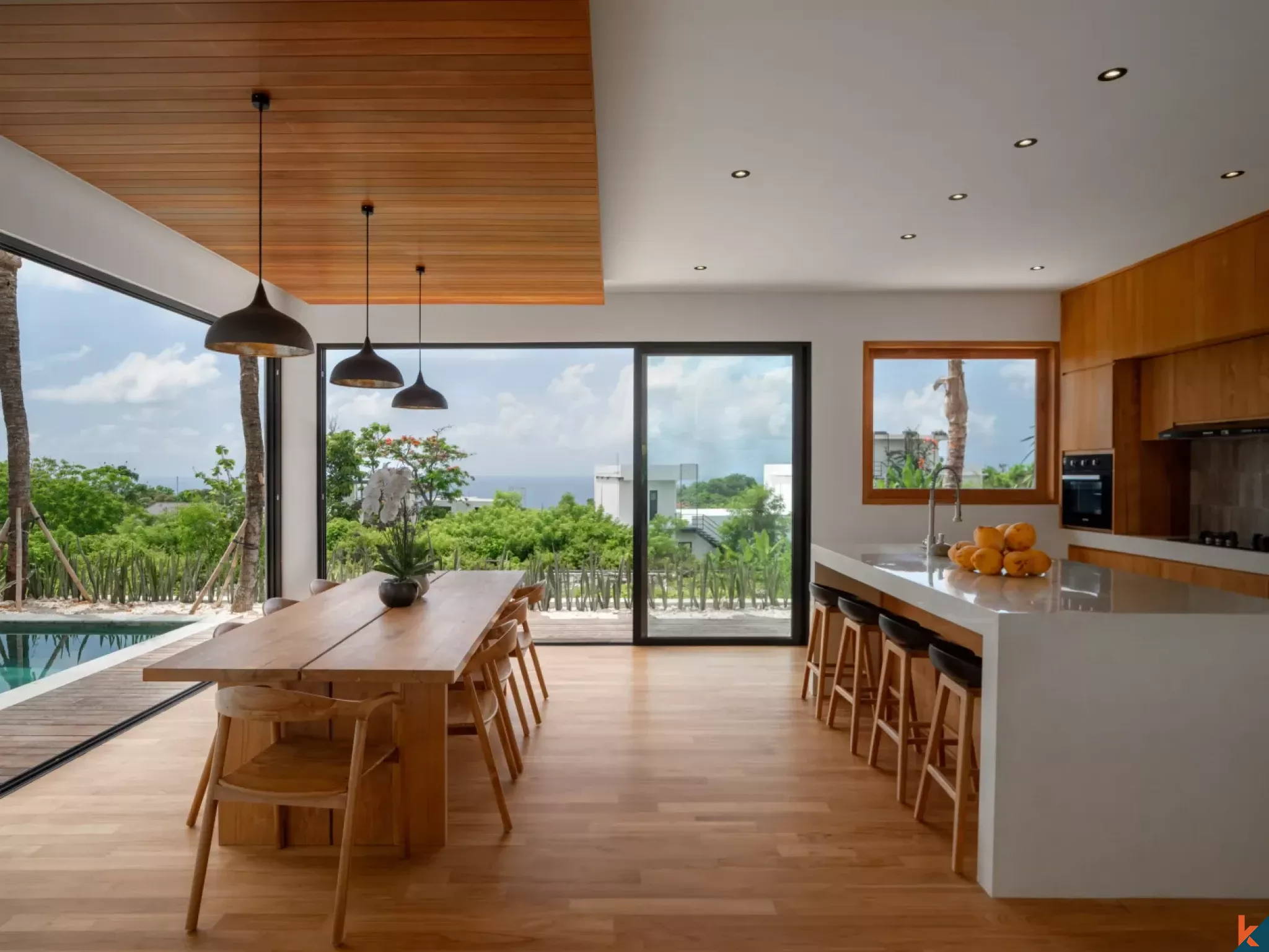 Brand new modern ocean views three bedroom real estate in Uluwatu