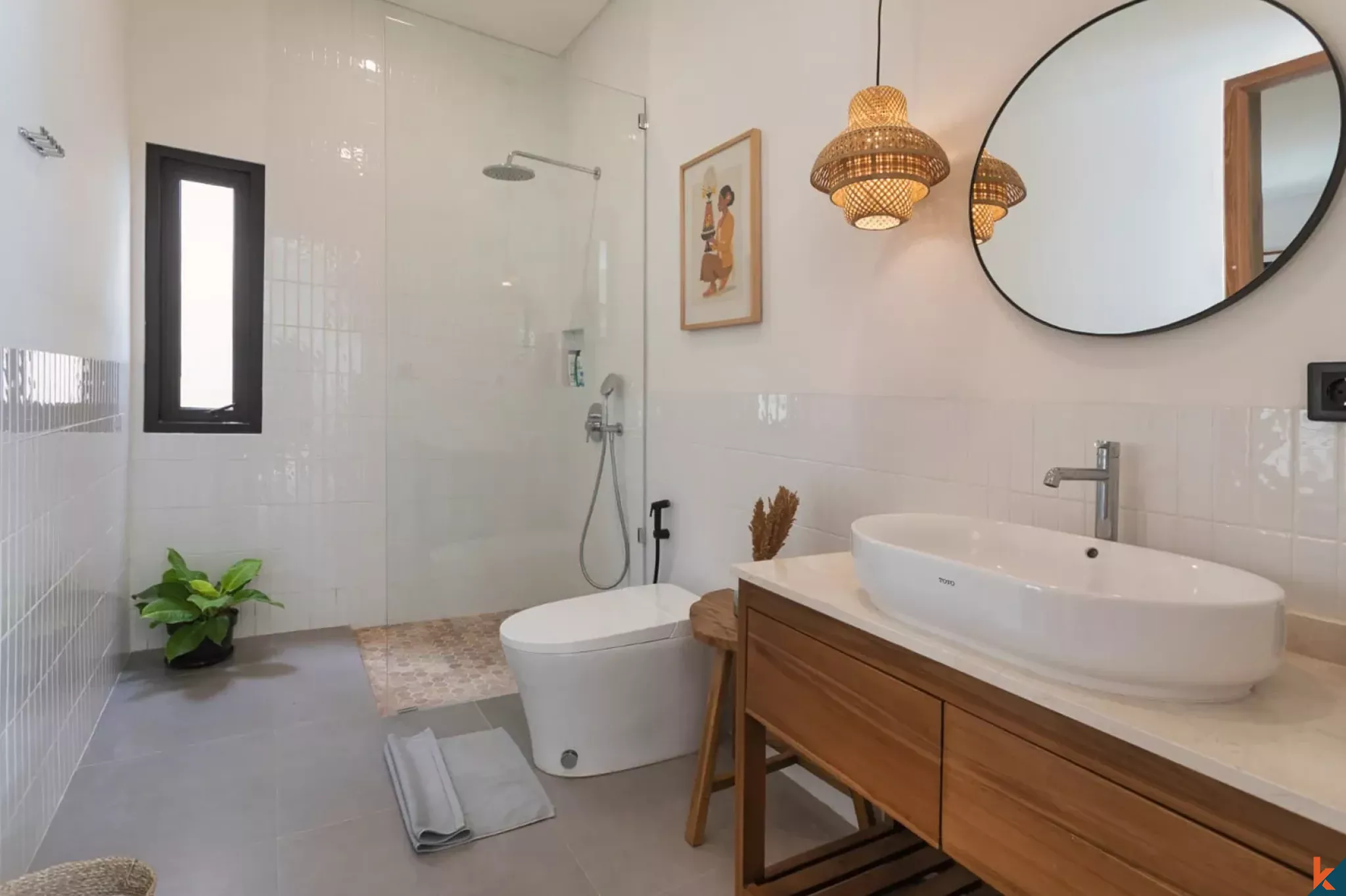 Brand new two bedroom plus office room property for lease in Kerobokan - Merta Agung