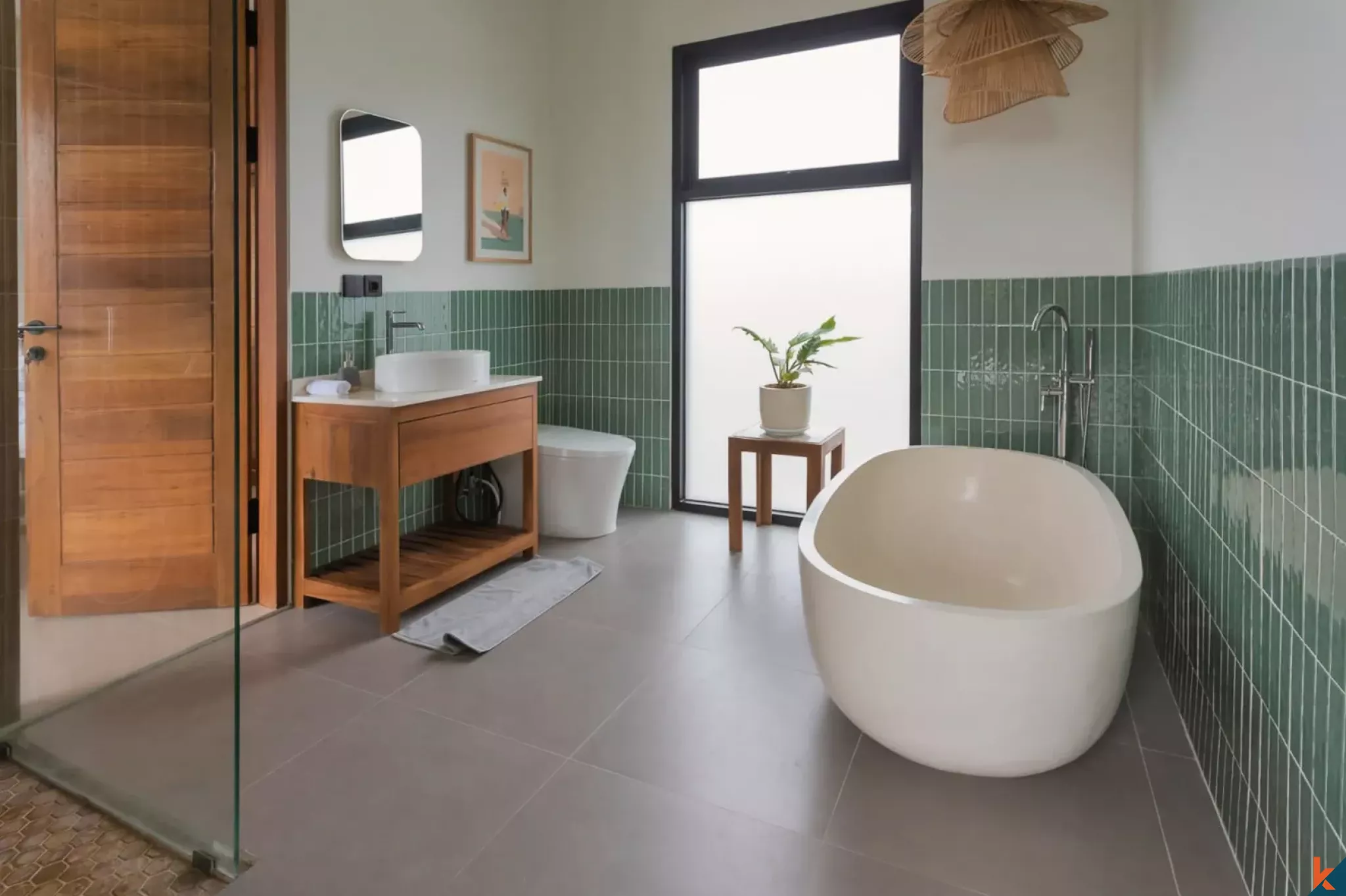 Brand new two bedroom plus office room property for lease in Kerobokan - Merta Agung